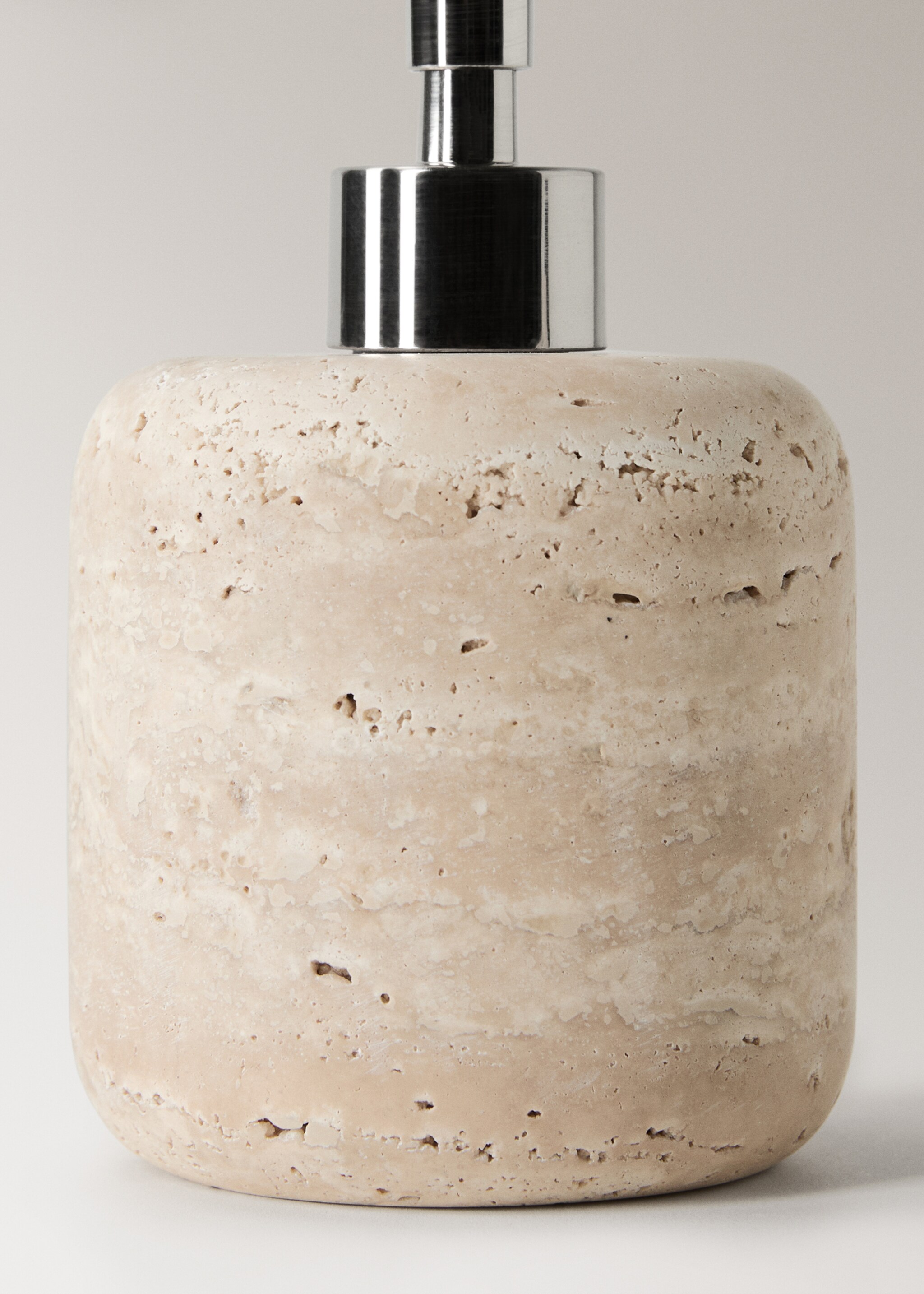 Marble soap dispenser - Details of the article 2, Ecru. Ref: 27094442-00.