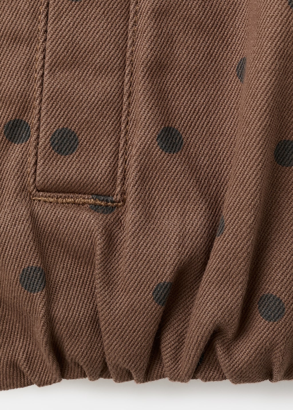 Polka-dot denim bomber jacket - image 4