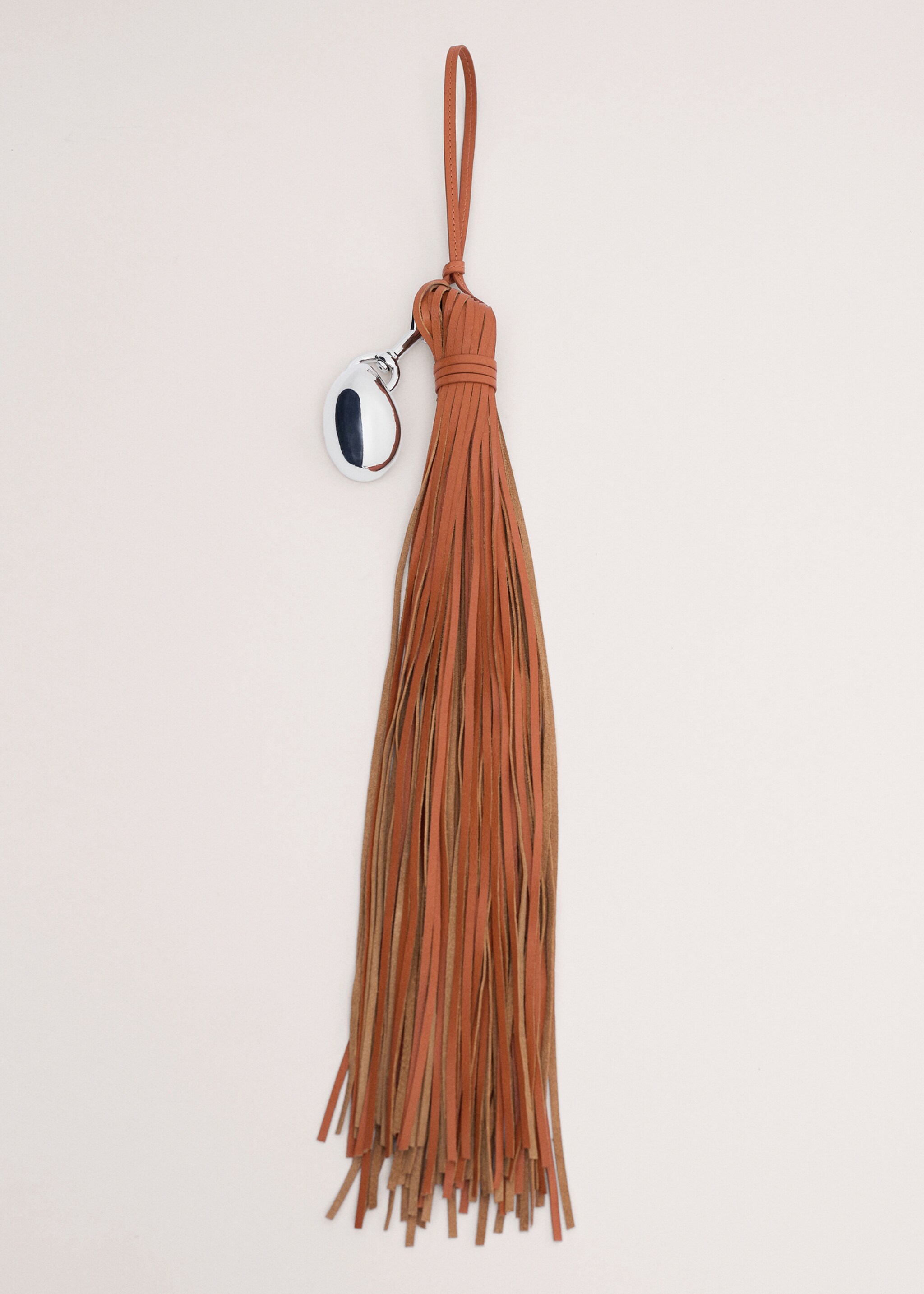 100% leather fringe keyring - Article without model, Orange. Ref: 27094449-00.