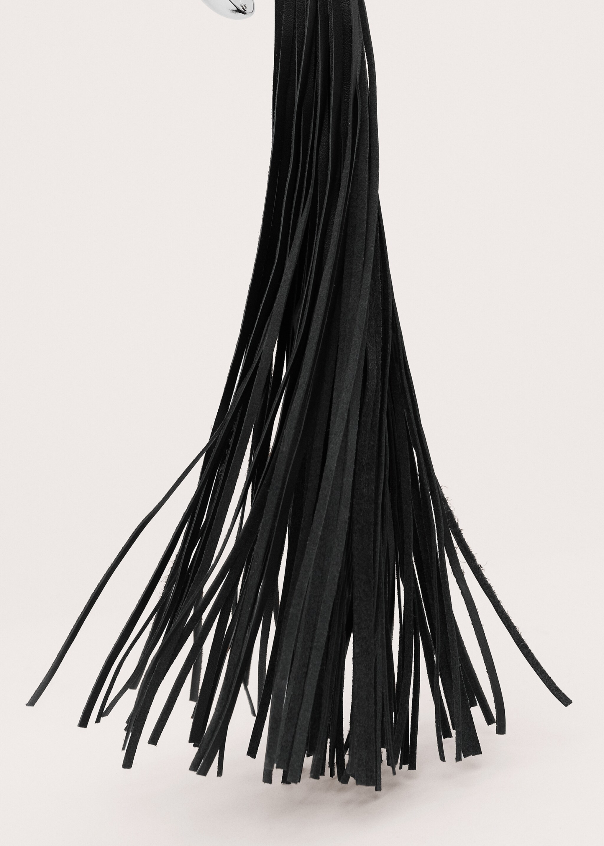 100% leather fringe keyring - Details of the article 2, Black. Ref: 27094449-00.