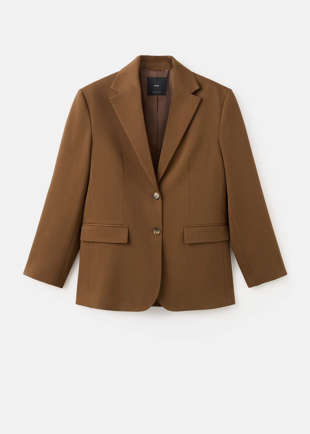 Mango Straight blazer with flap pockets