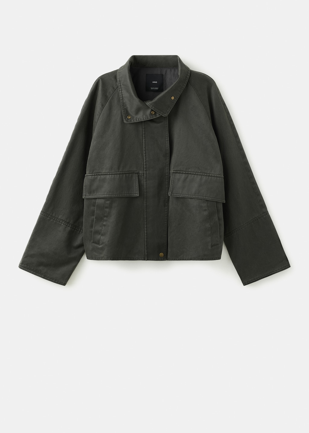 Funnel neck parka with pockets - image 2