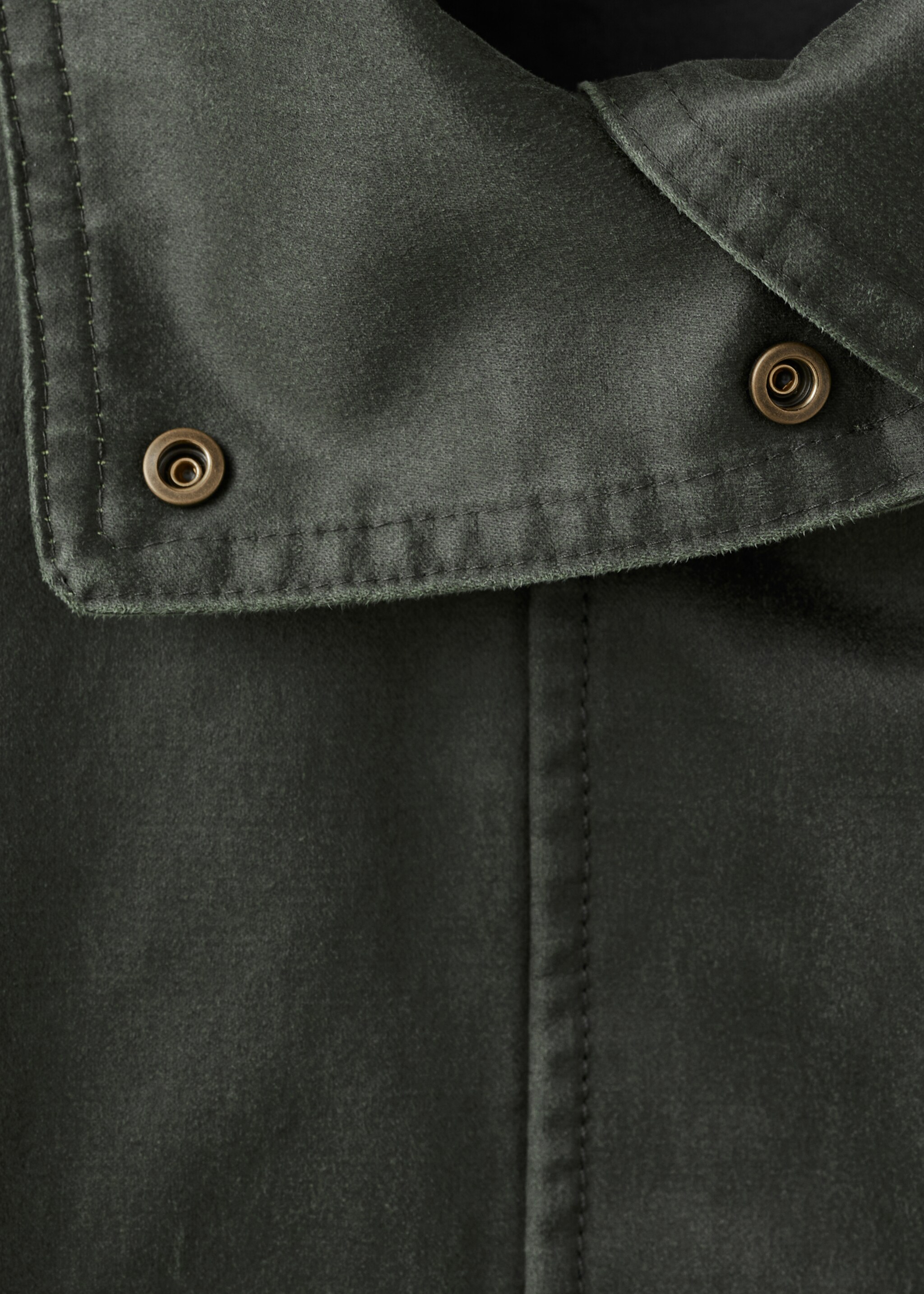 Funnel neck parka with pockets - Details of the article 0, Khaki. Ref: 27094776-00.