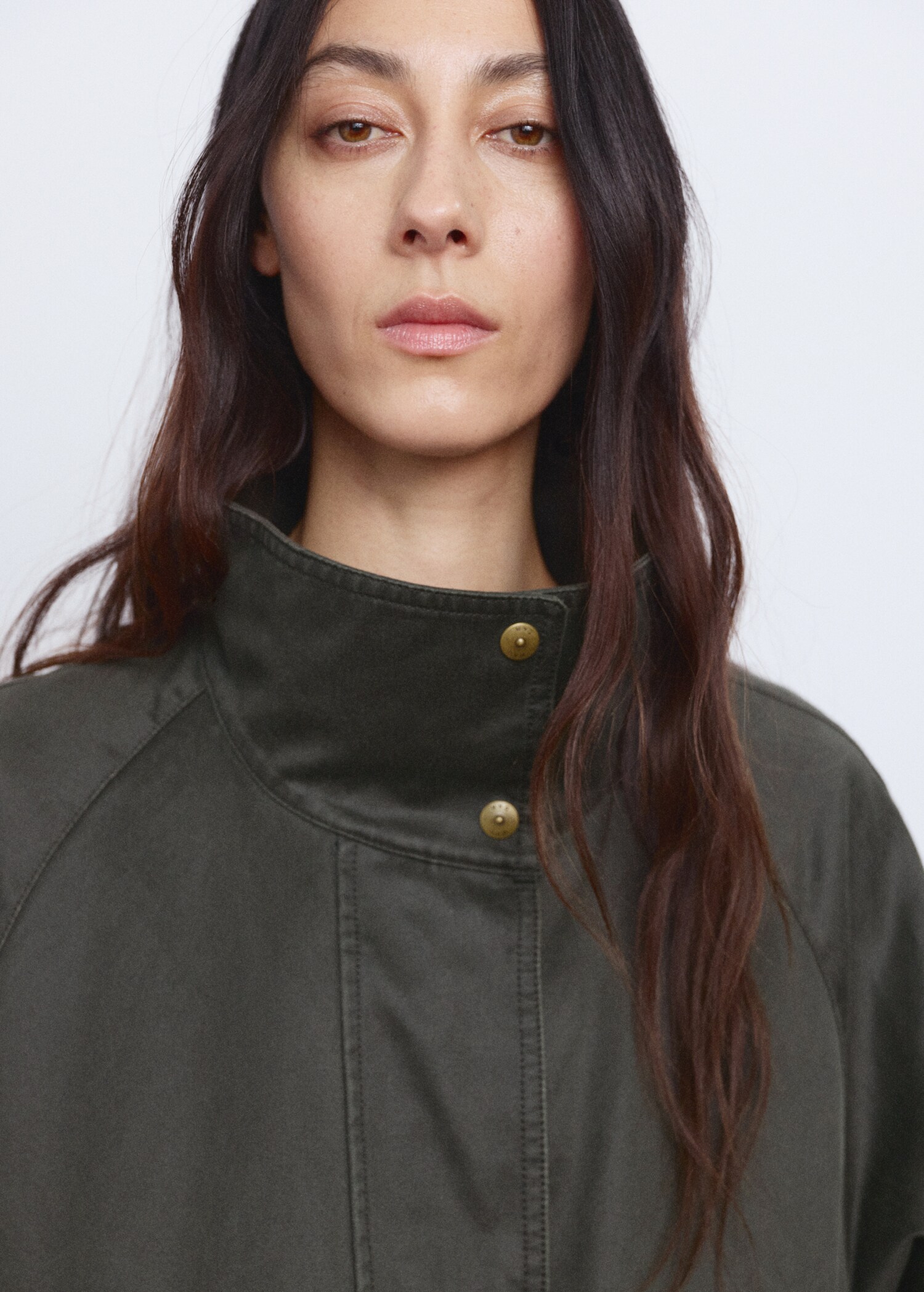 Funnel neck parka with pockets - Details of the article 1