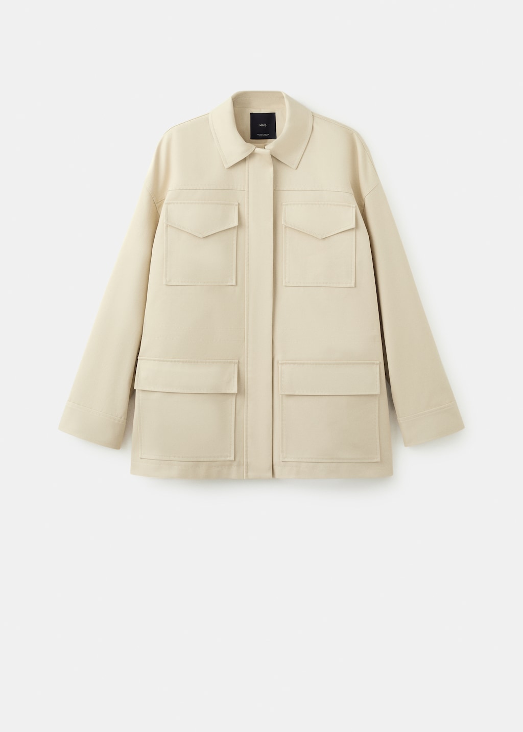 Oversized parka with pockets - image 2
