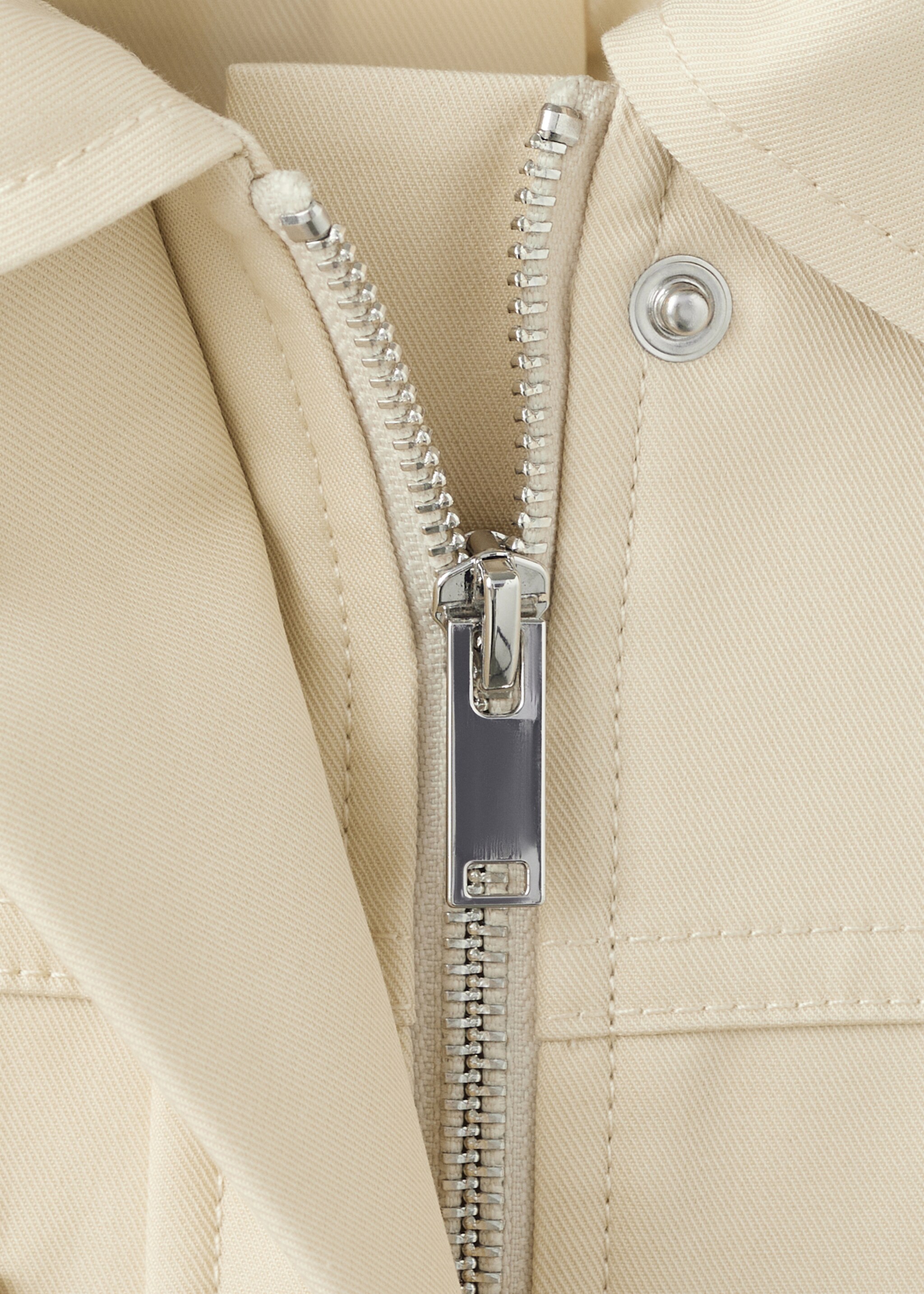 Parka jean oversize avec poches - Détail de l'article 8, Écru. Ref: 27094780-00.