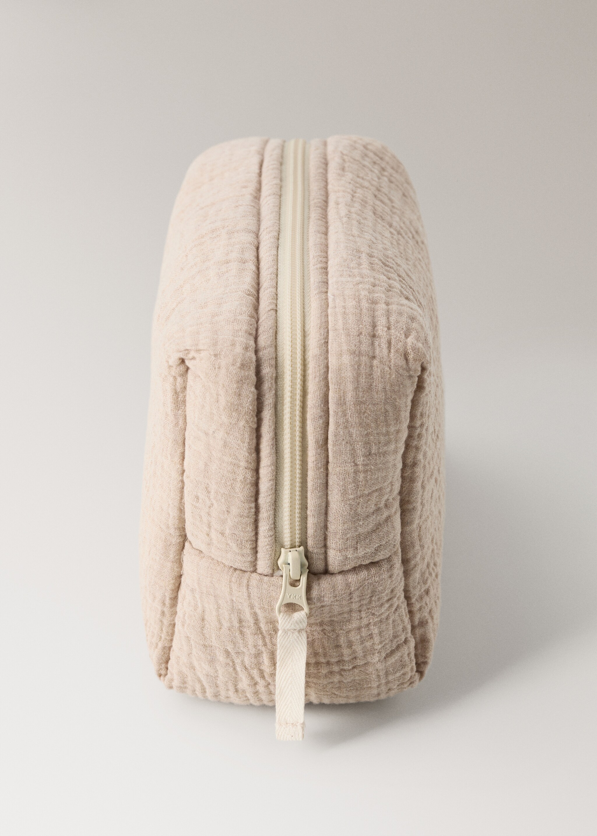 Children's cotton gauze toiletry bag - Details of the article 2, Beige. Ref: 27094786-00.