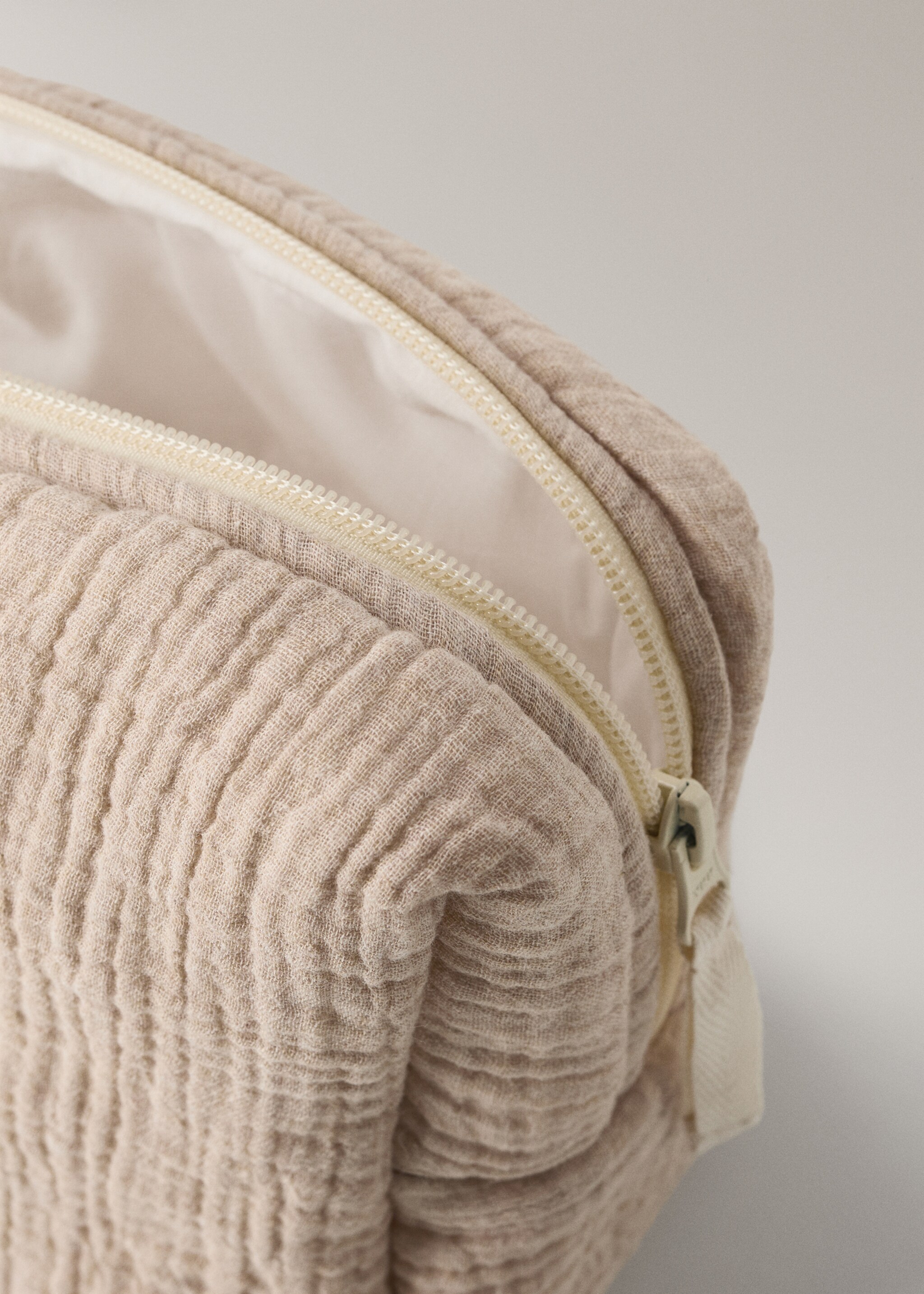 Children's cotton gauze toiletry bag - Details of the article 3, Beige. Ref: 27094786-00.