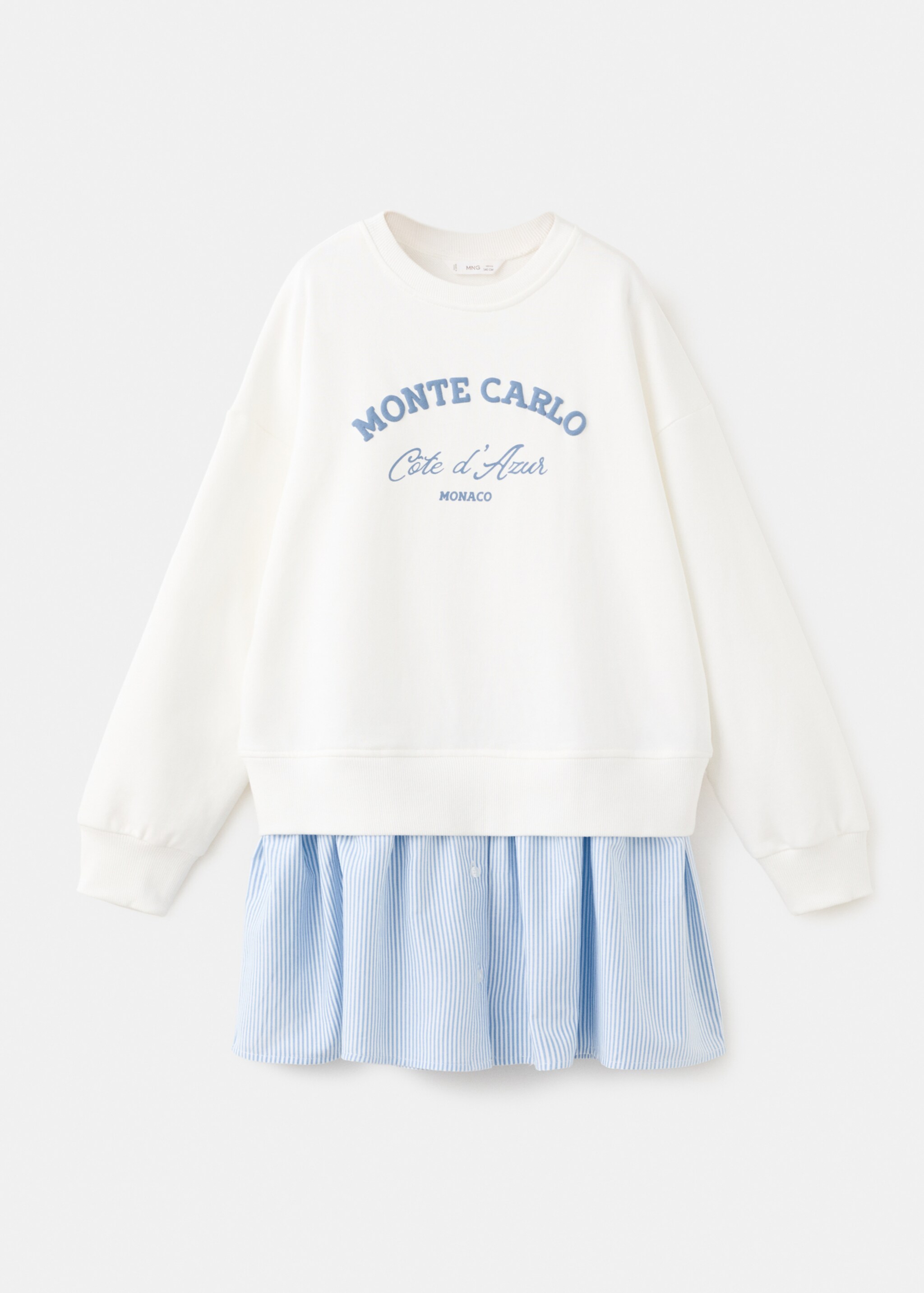 Robe sweat-shirt message - Article sans modèle, Blanc cassé. Ref: 27095143-00.