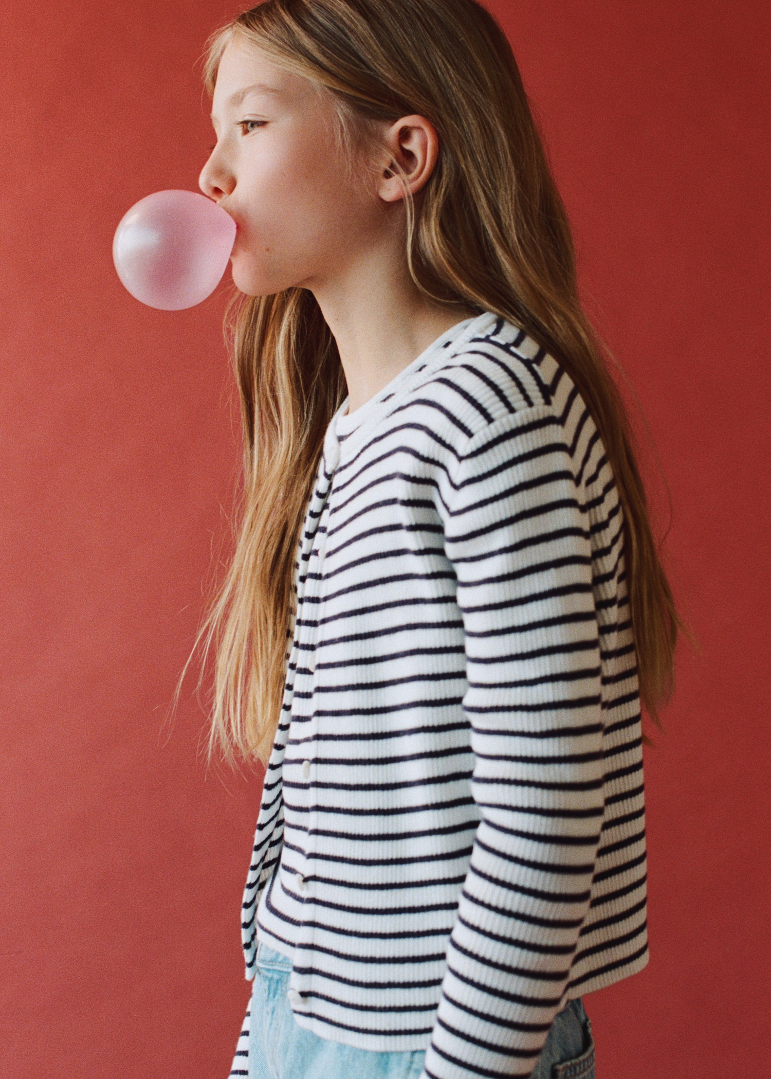 Striped knitted cardigan - Details of the article 5