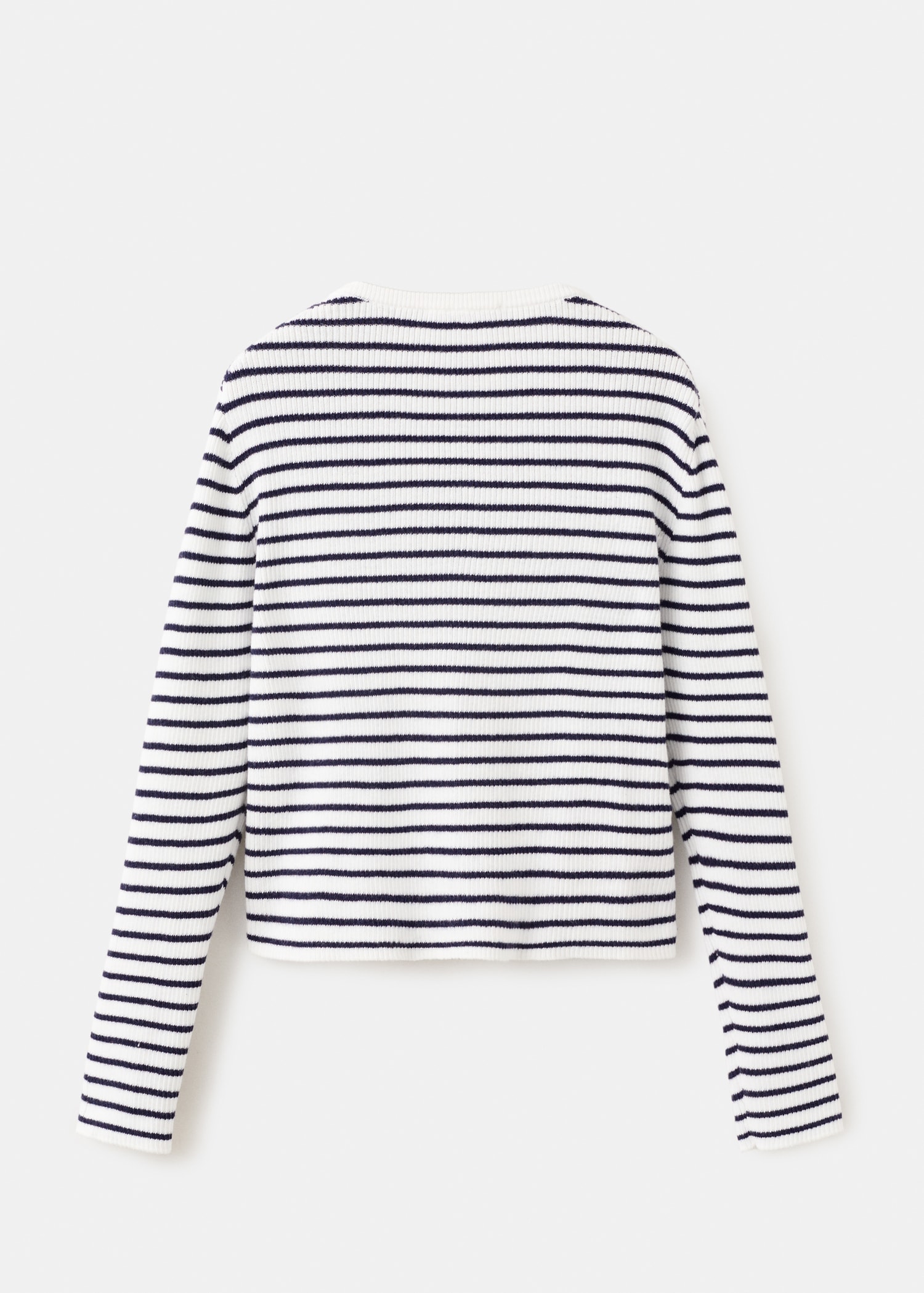 Striped knitted cardigan - Reverse of the article