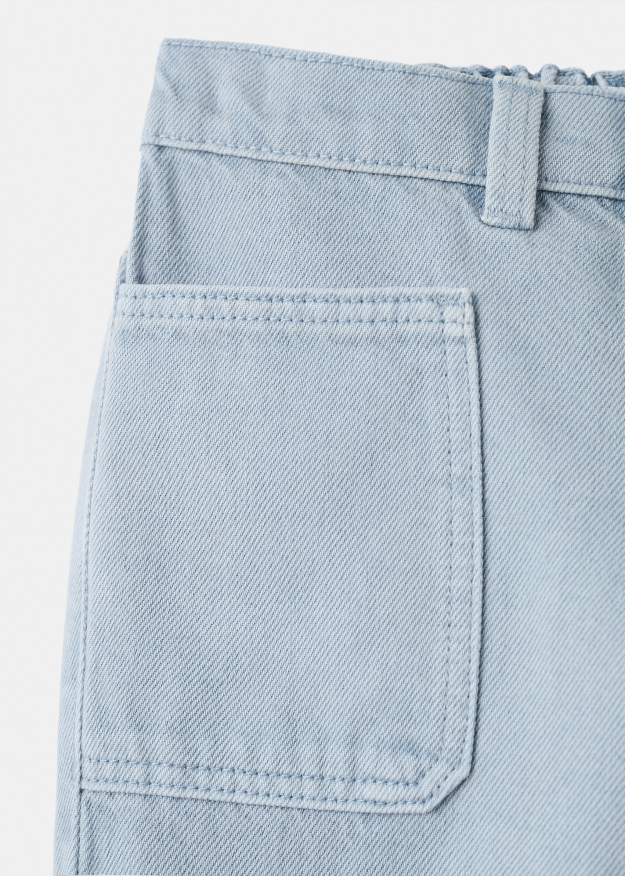 Straight jeans with elasticated waistband - Details of the article 0, China Blue. Ref: 27095151-00.