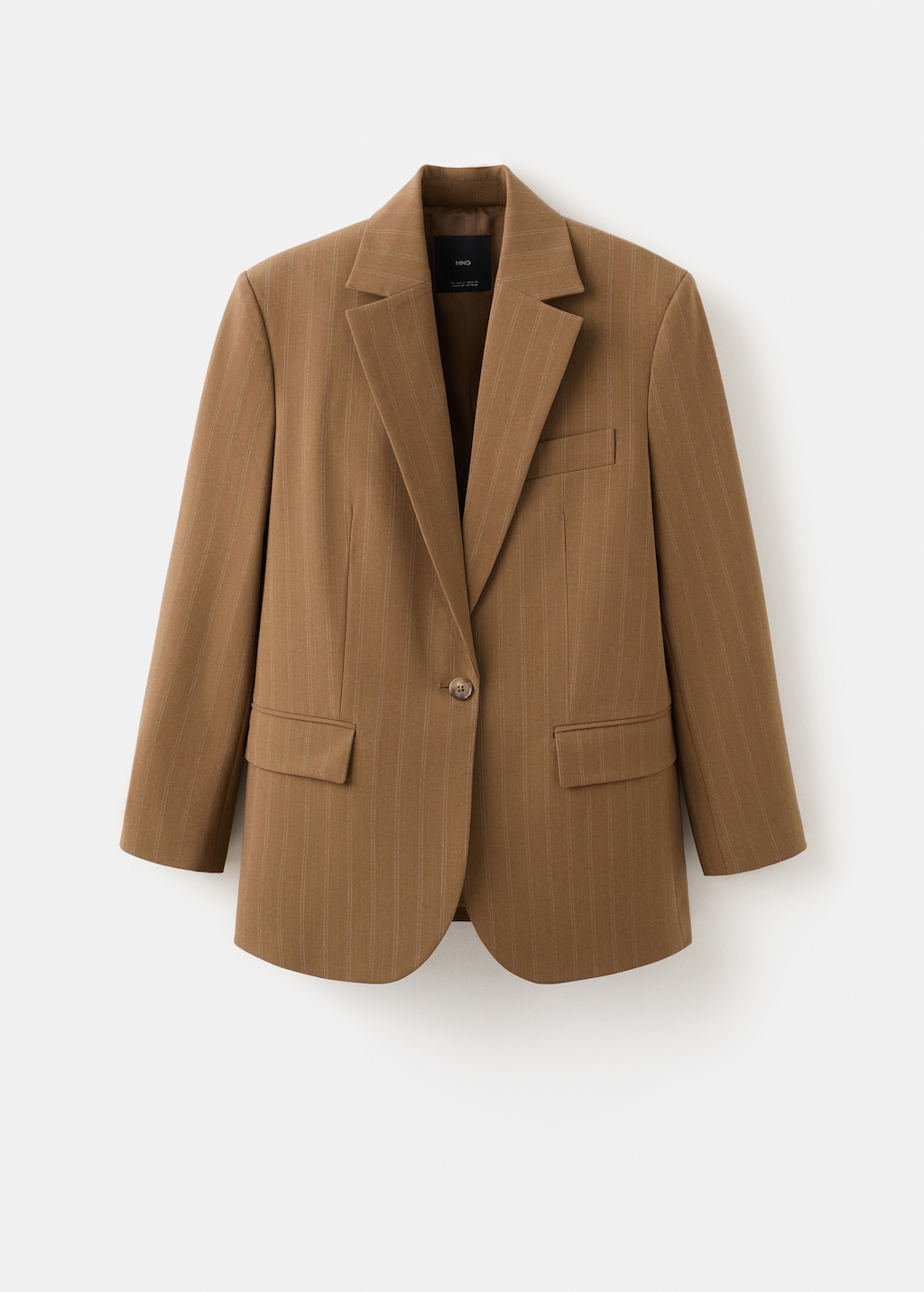 Pinstripe suit blazer - image 3