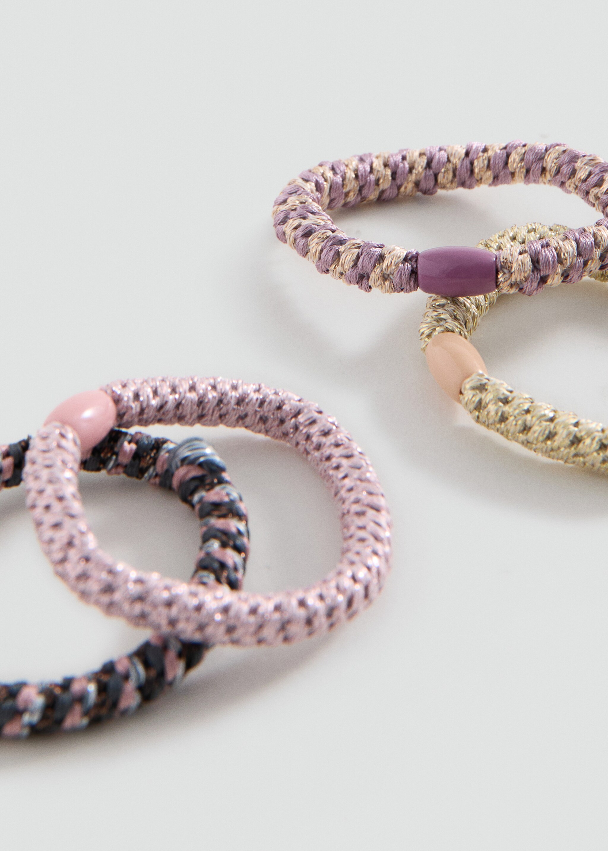 Pack 4 gomes cabells - Pla mig, Rosa pastel. Ref: 27095161-00.