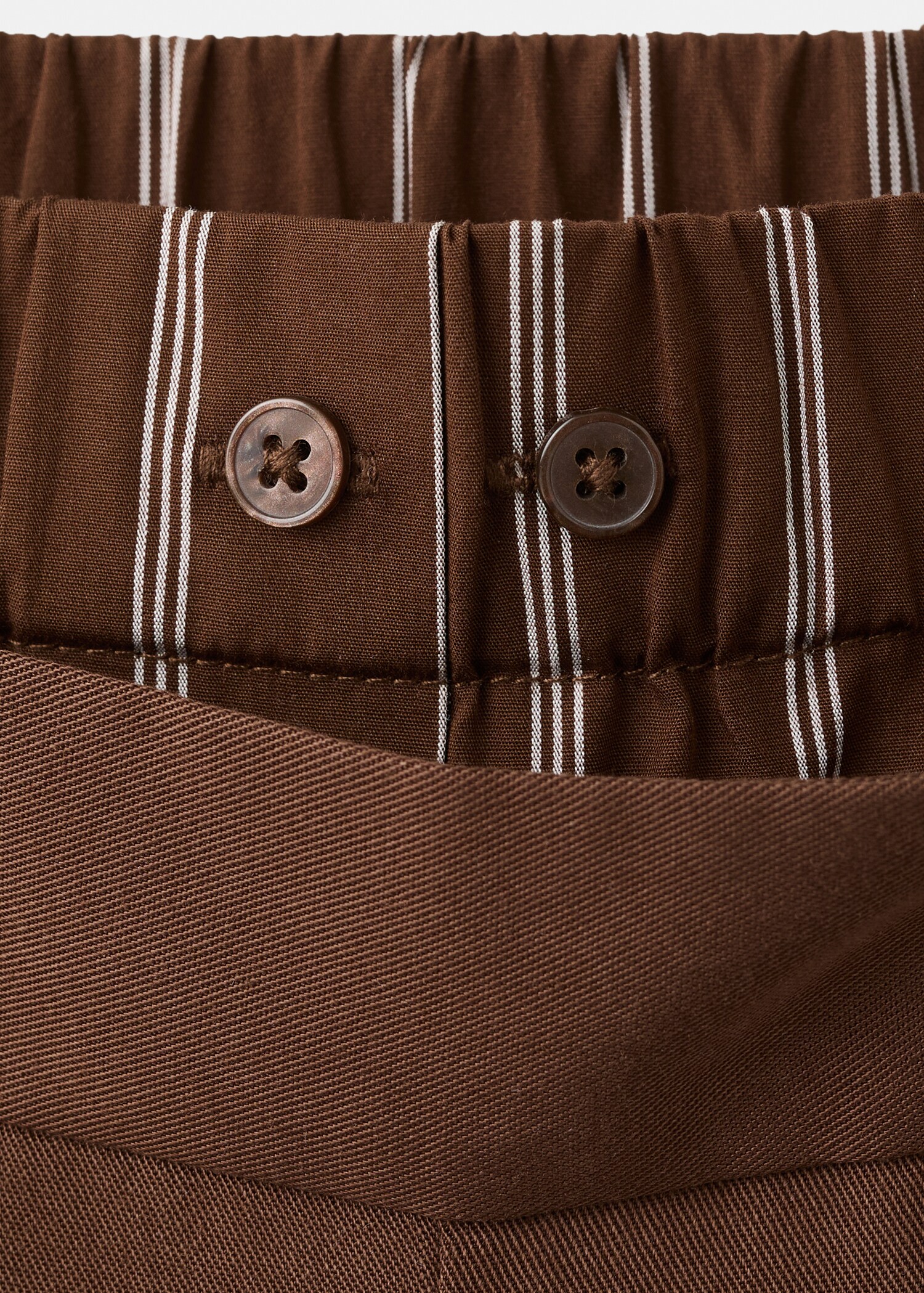 Lyocell pants with combined striped waistband - Details of the article 8