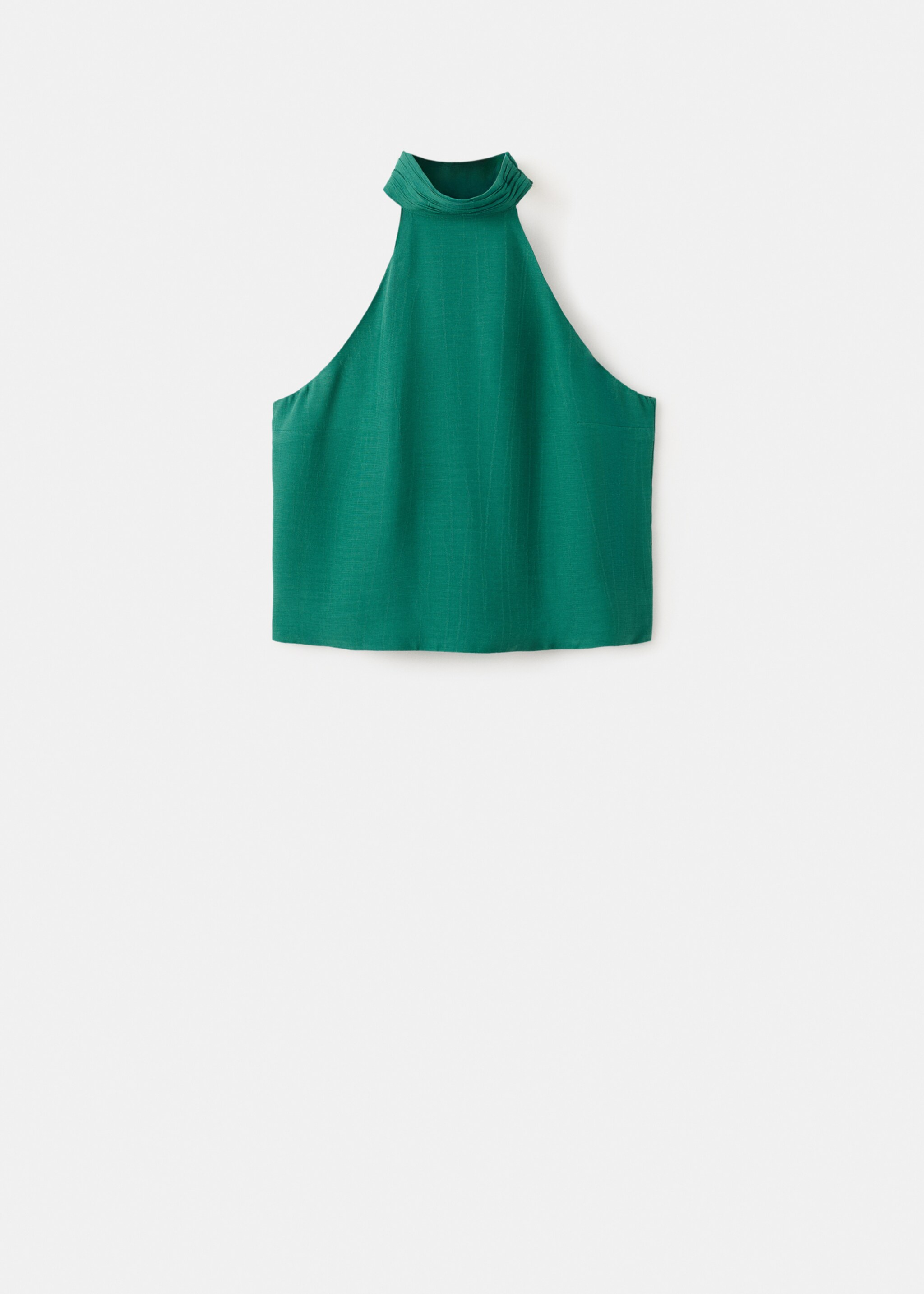 Open-back halter blouse - Article without model, Green. Ref: 27095808-00.