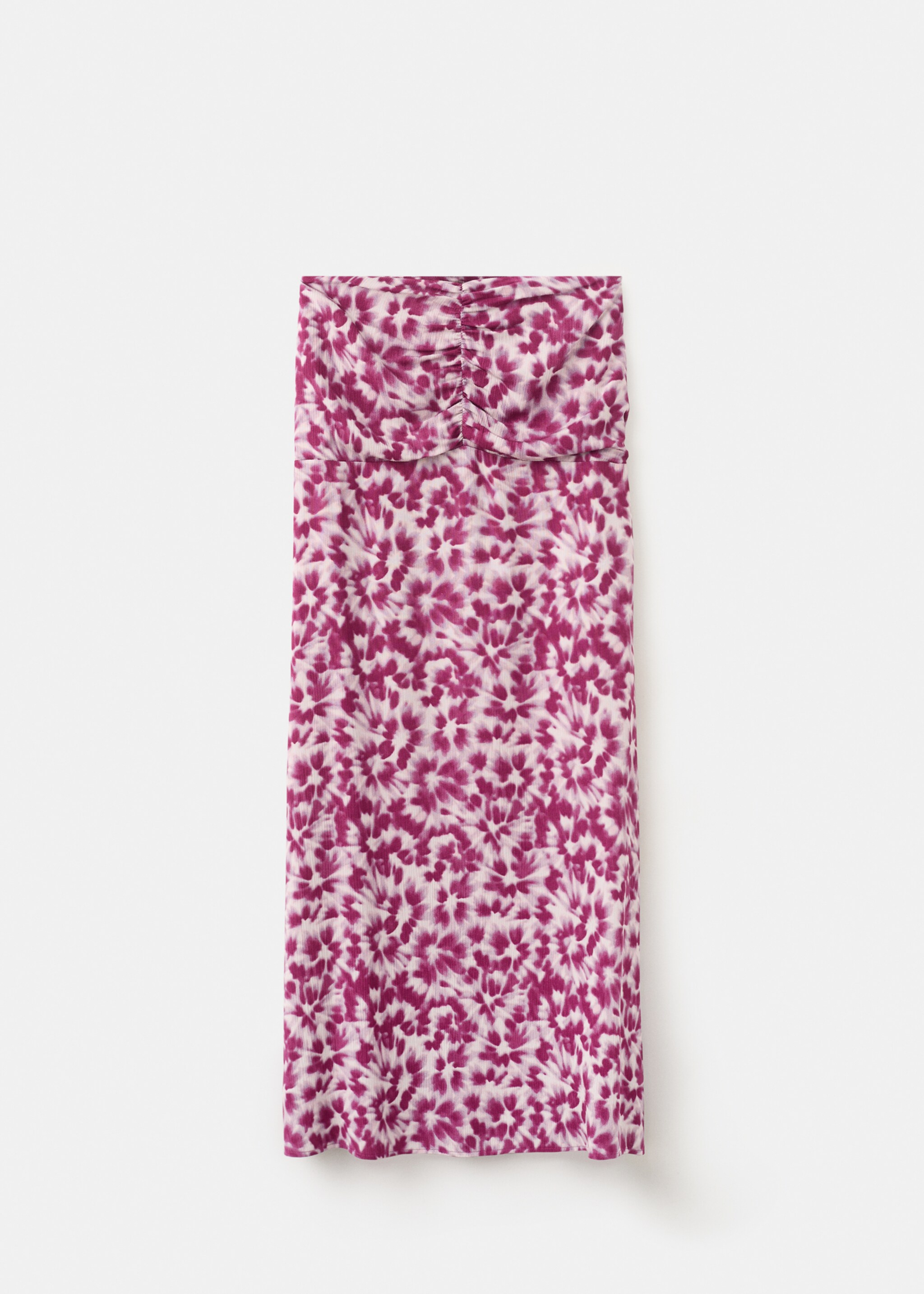 Gathered waist print skirt - Article without model, Pink. Ref: 27095809-00.