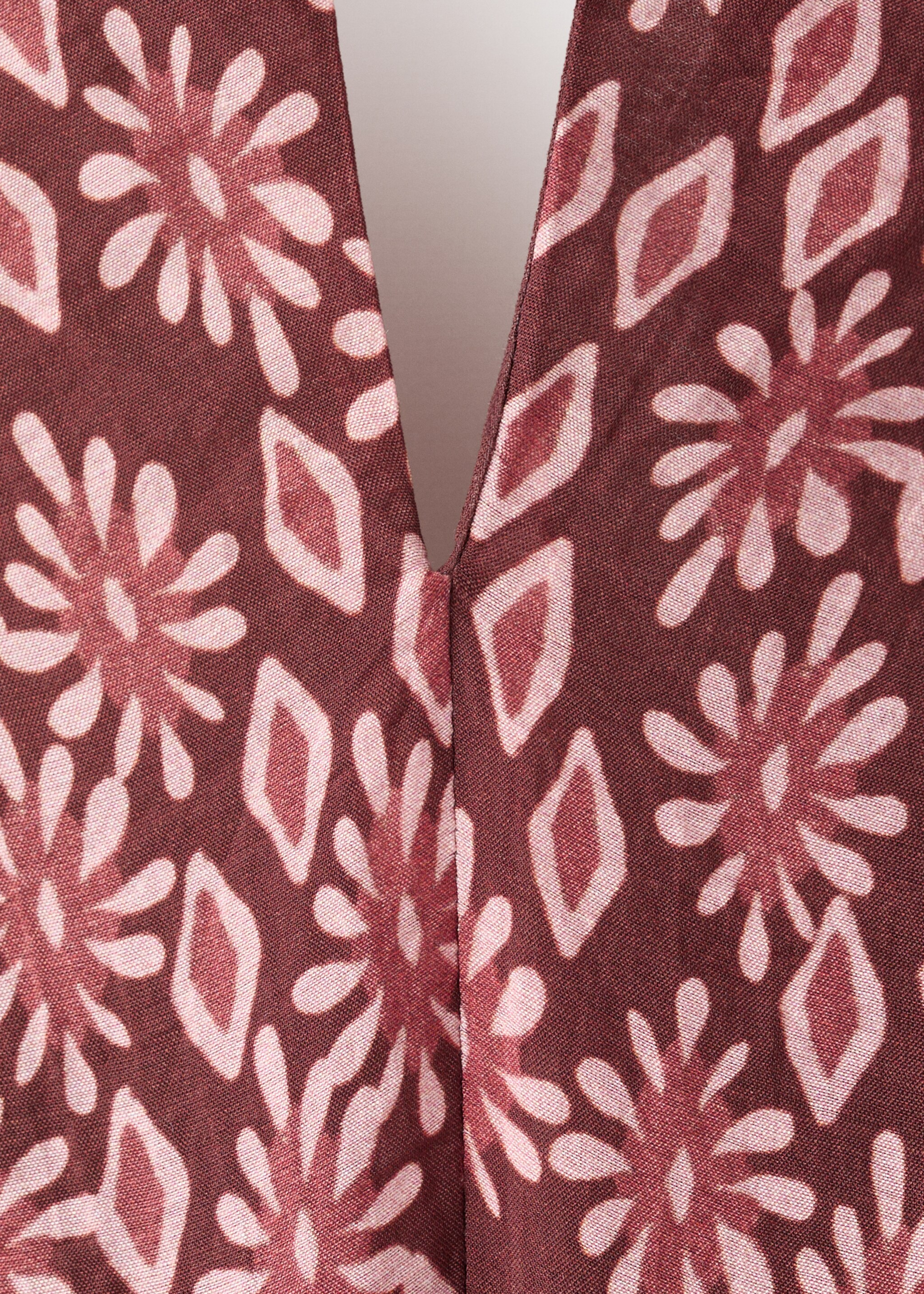 Floral print jumpsuit - Details of the article 8, Red. Ref: 27095810-00.