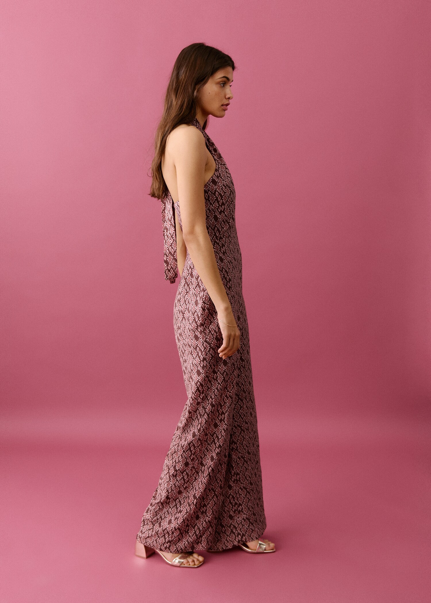 Комбинезон с цветочным принтом - Обратная сторона изделия