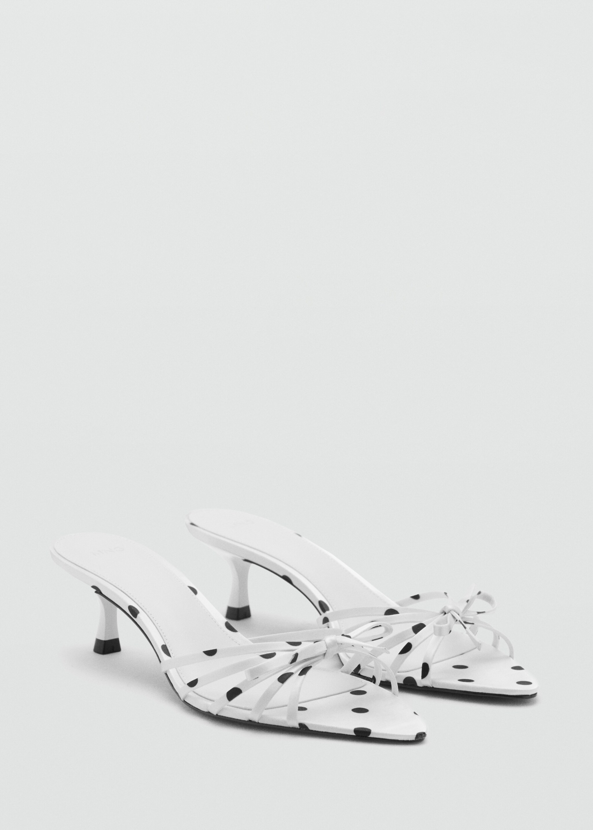 Polka-dot strap sandals - Medium plane, White. Ref: 27095813-00.