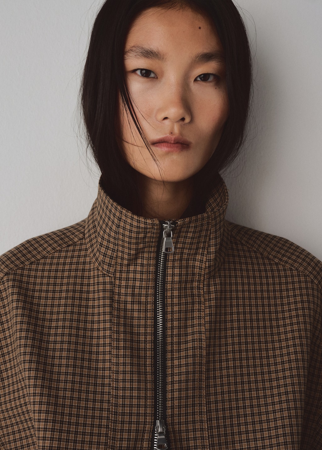 Houndstooth high-neck jacket - image 5