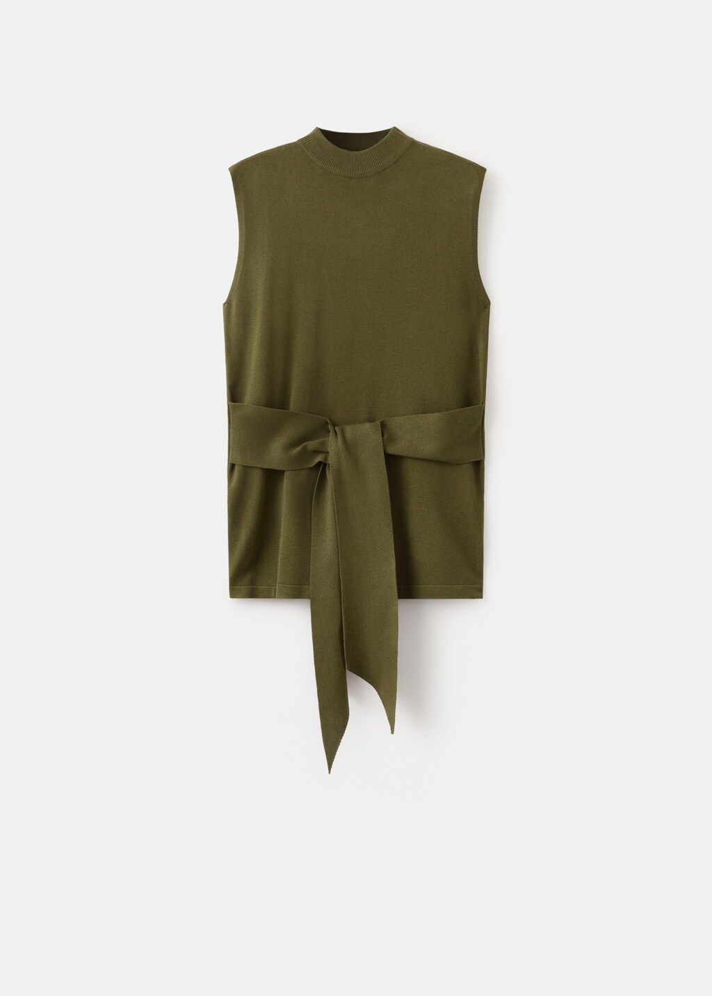 Knit vest with belt - image 2