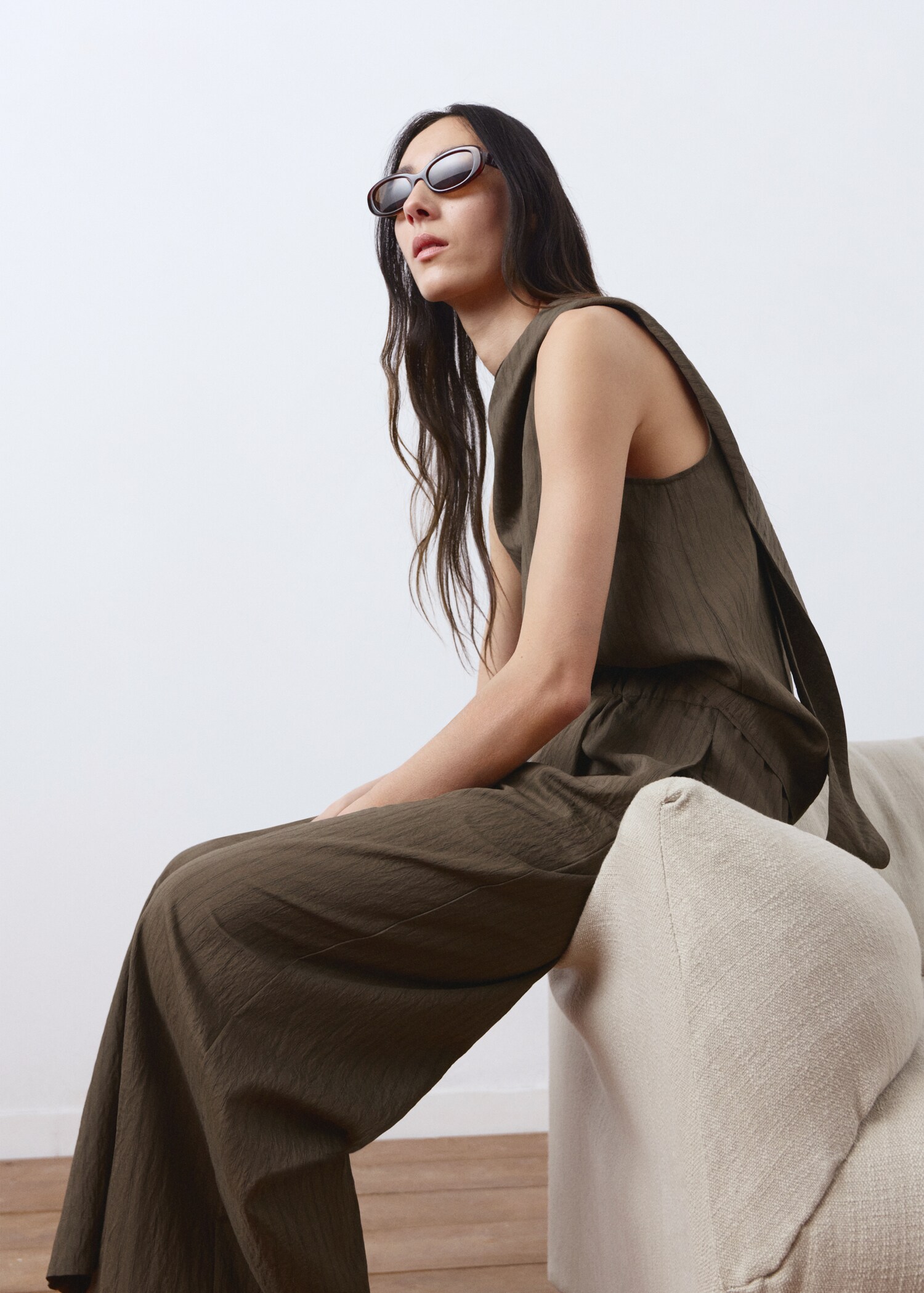 Striped scarf top - Details of the article 2