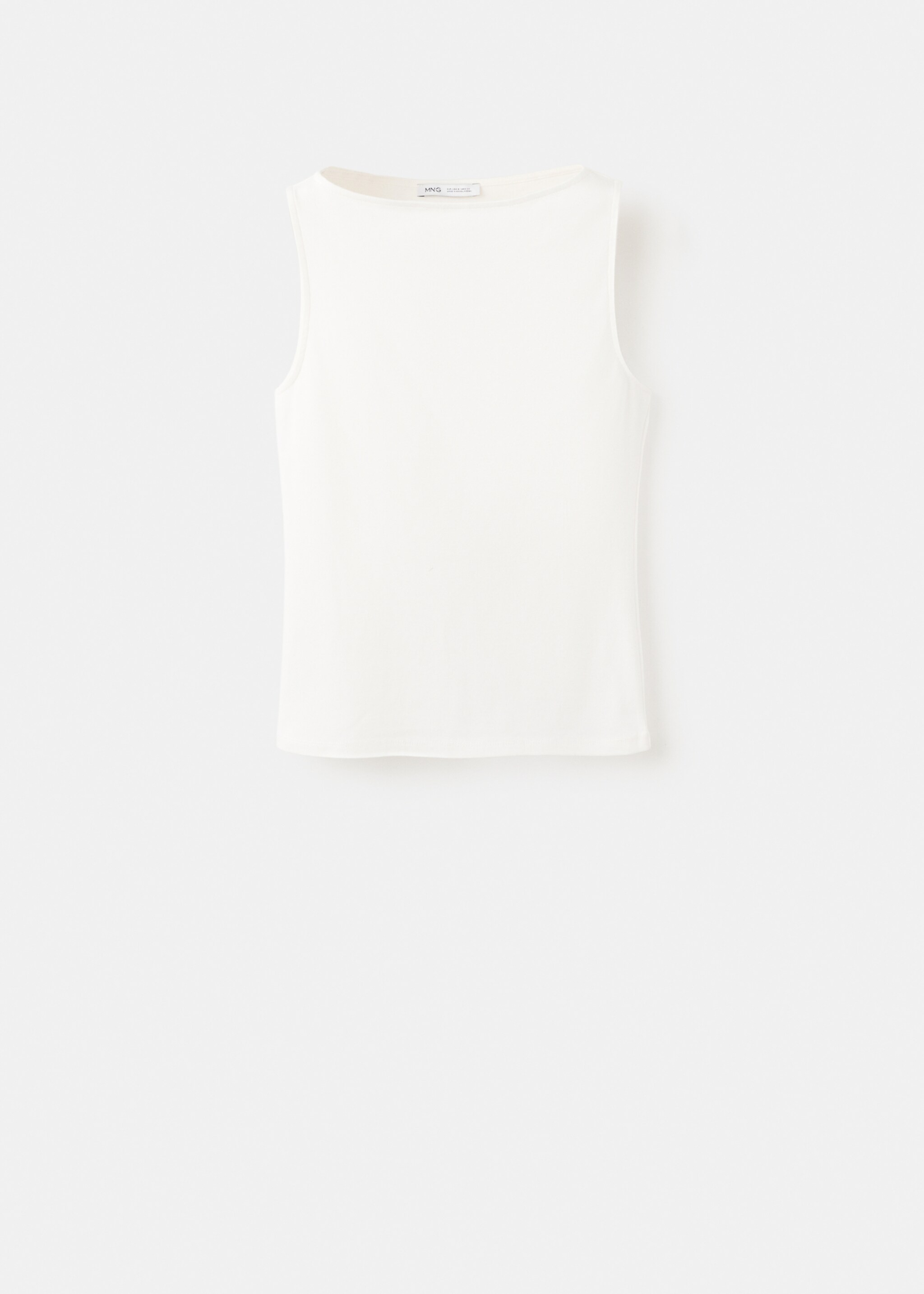 Приталенный топ из хлопка - Изделие без модели, Грязно-белый. Ref: 27095822-00.