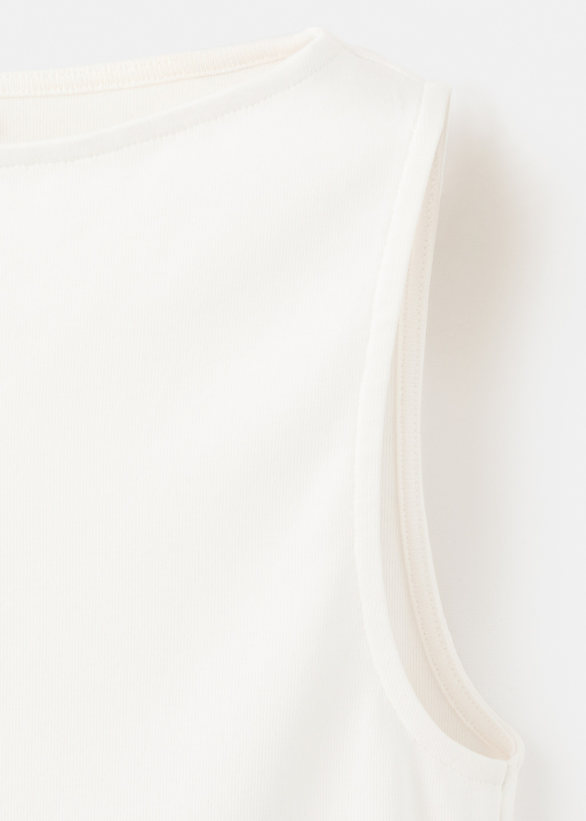 Приталенный топ из хлопка - Деталь изделия 8, Грязно-белый. Ref: 27095822-00.