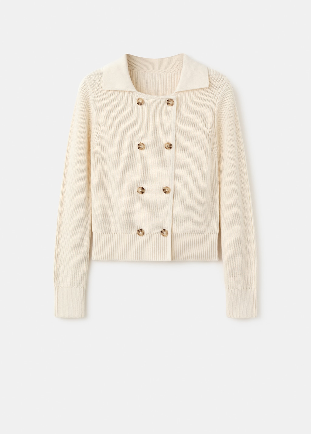 Knitted buttoned jacket - image 5