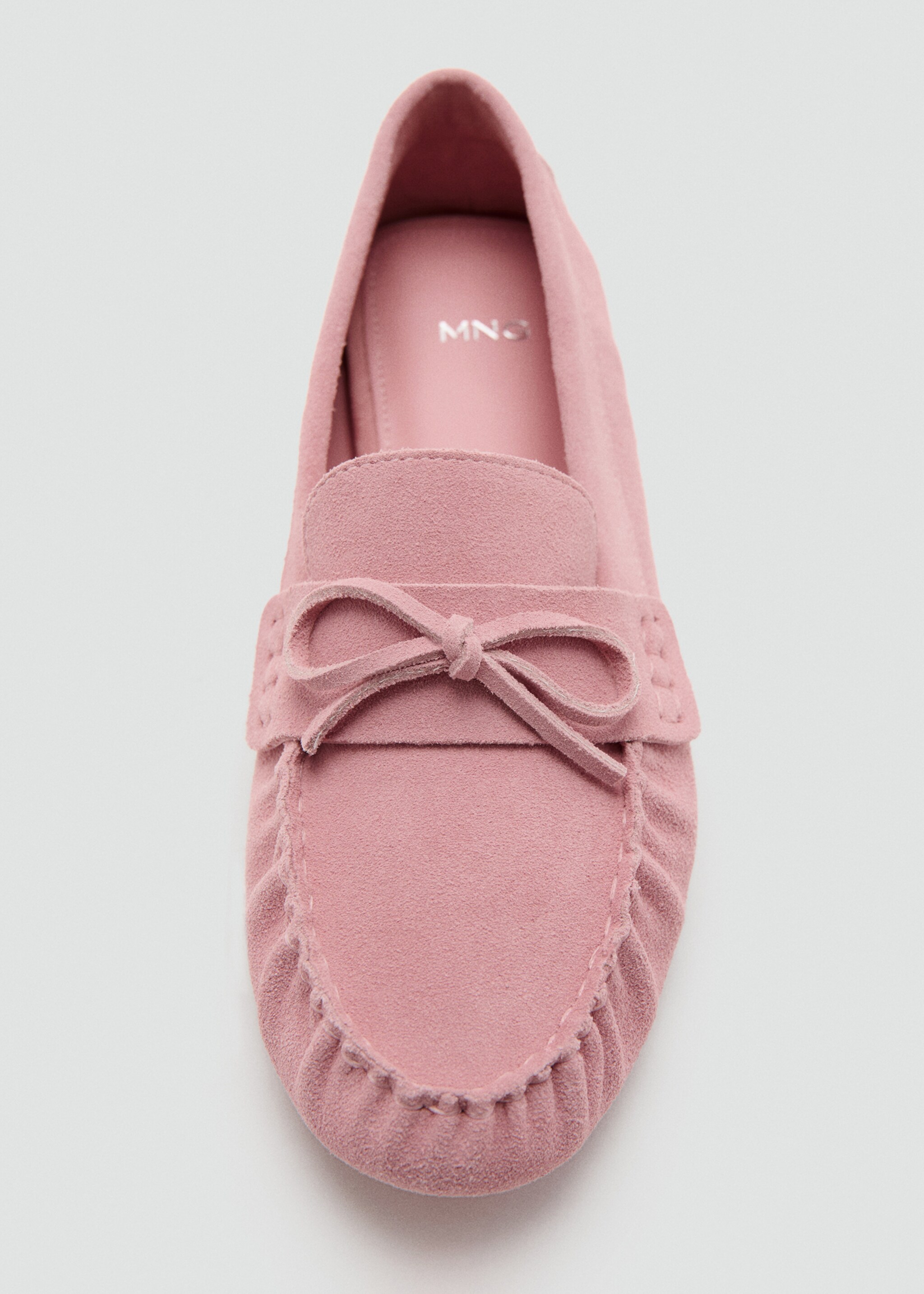 Mocassins croûte de cuir à fronces - Détail de l'article 2, Rose. Ref: 27095824-00.