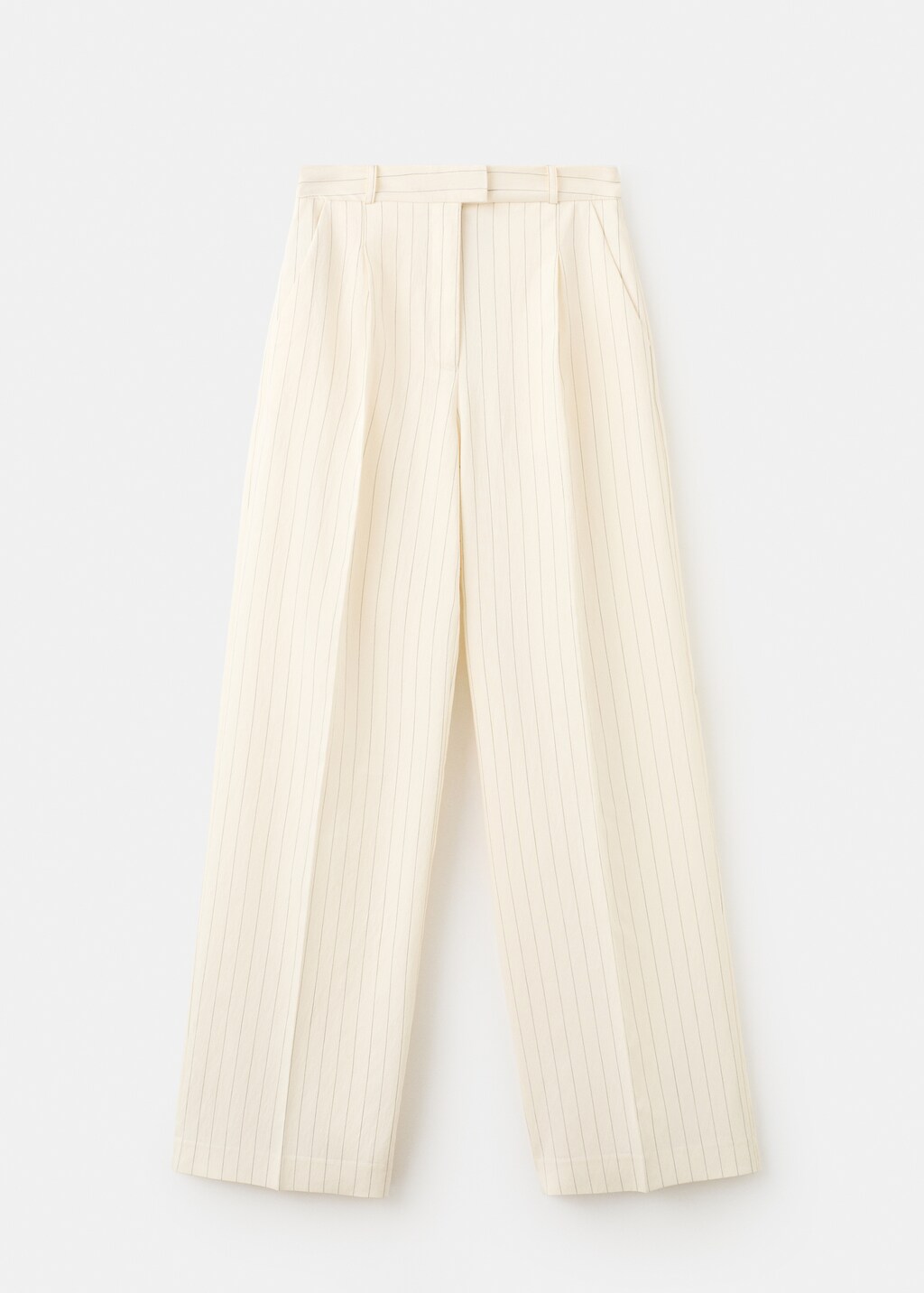 Pinstripe suit trousers - image 2