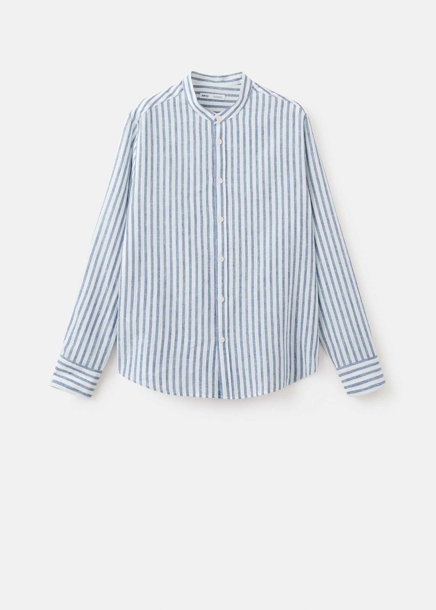 Striped linen-blend shirt - Article without model