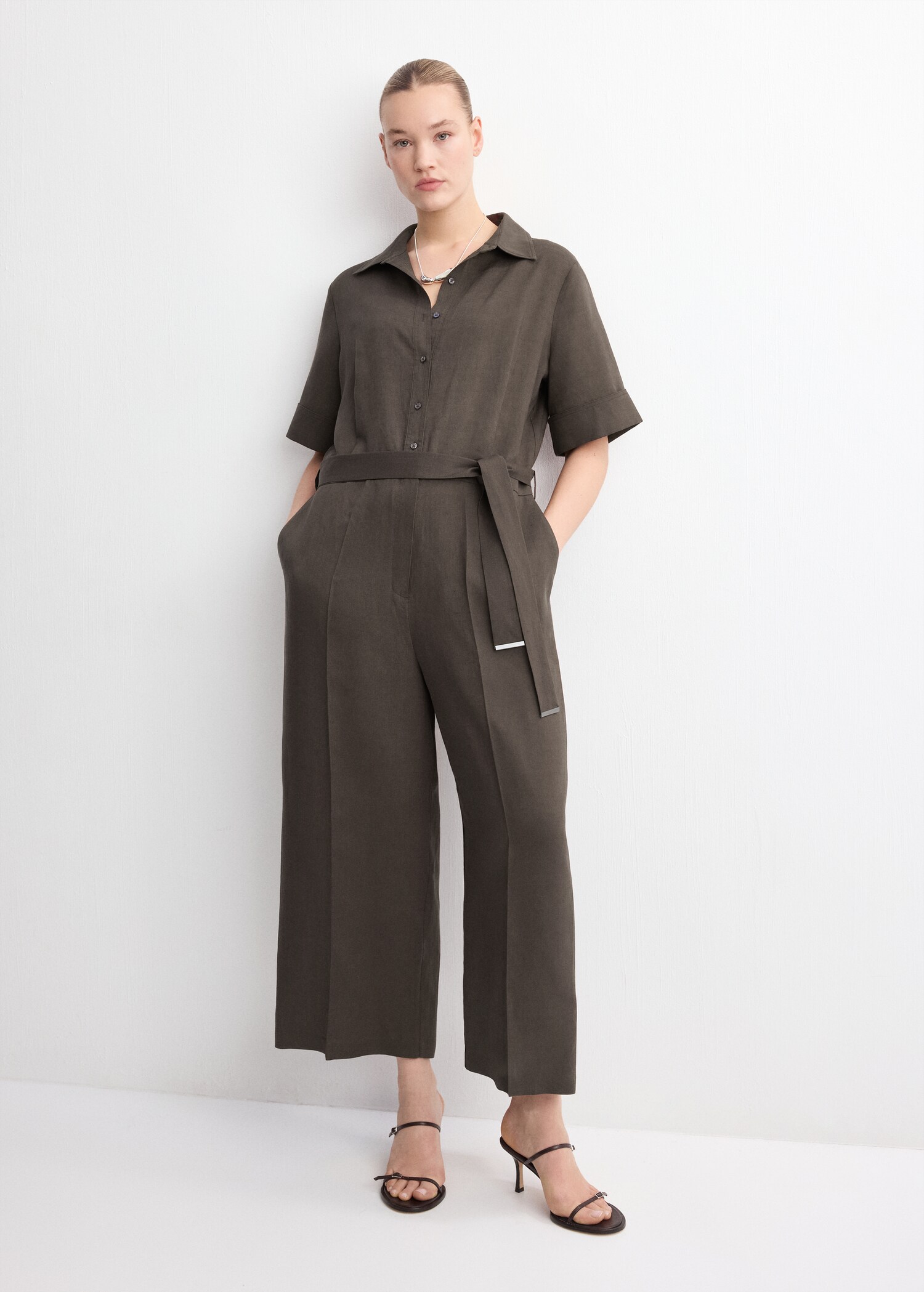 Lyocell shirt jumpsuit - Details of the article 3