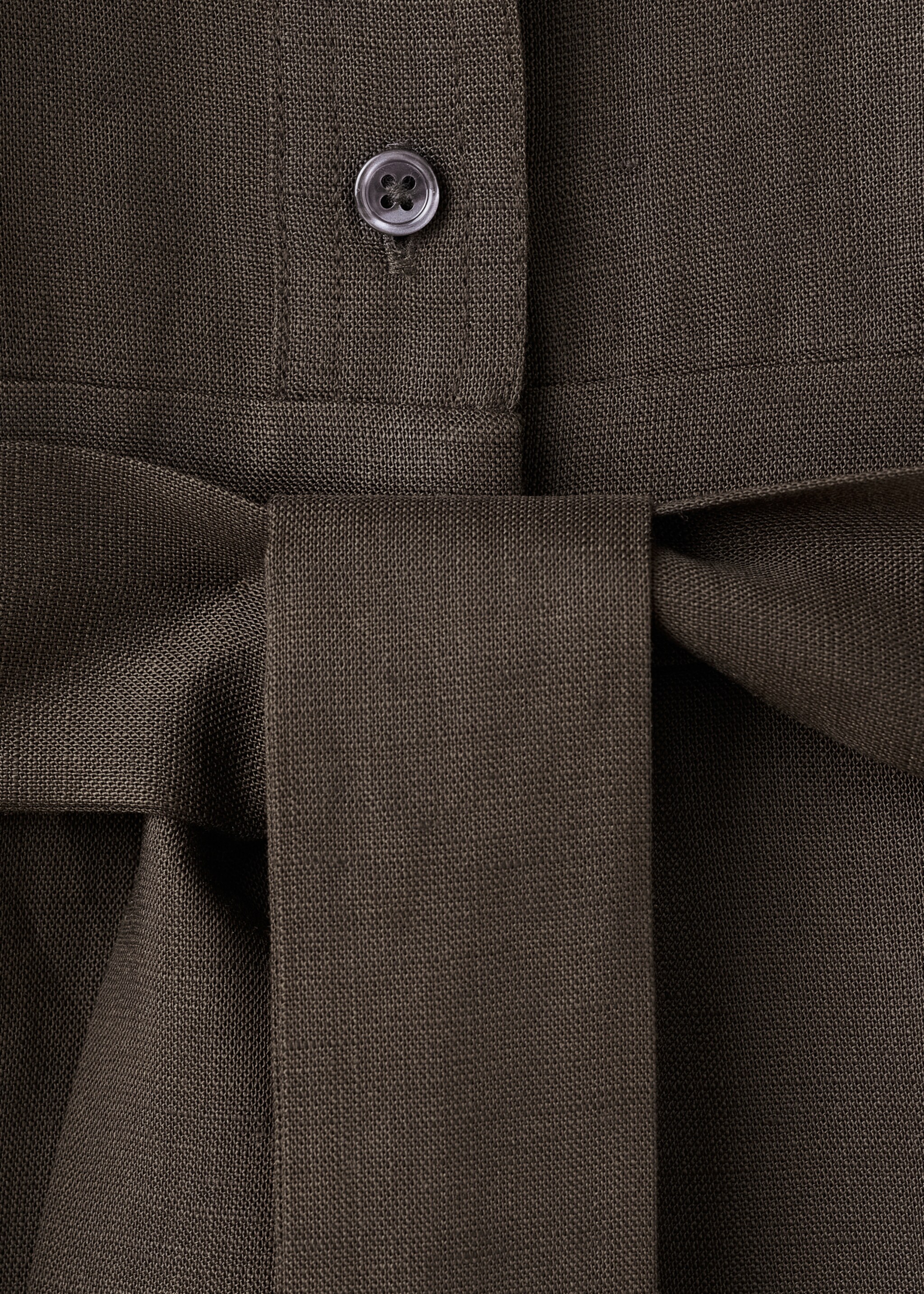 Lyocell shirt jumpsuit - Details of the article 8, Brown. Ref: 27095830-00.