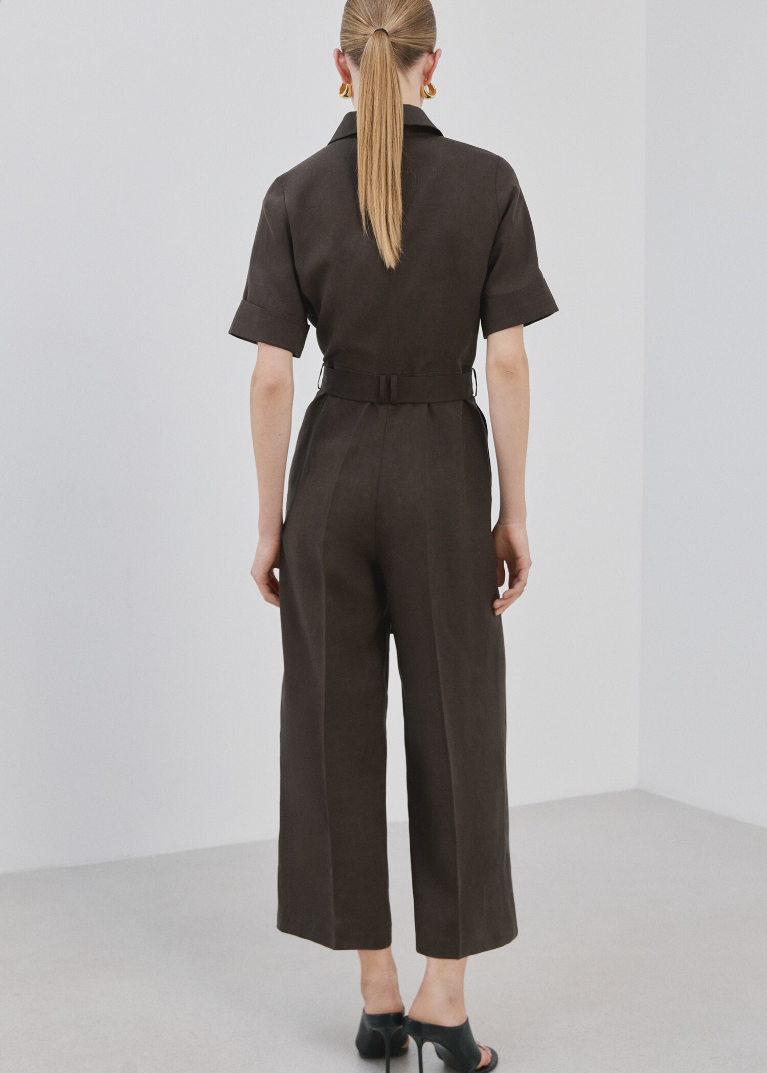 Lyocell shirt jumpsuit - Reverse of the article