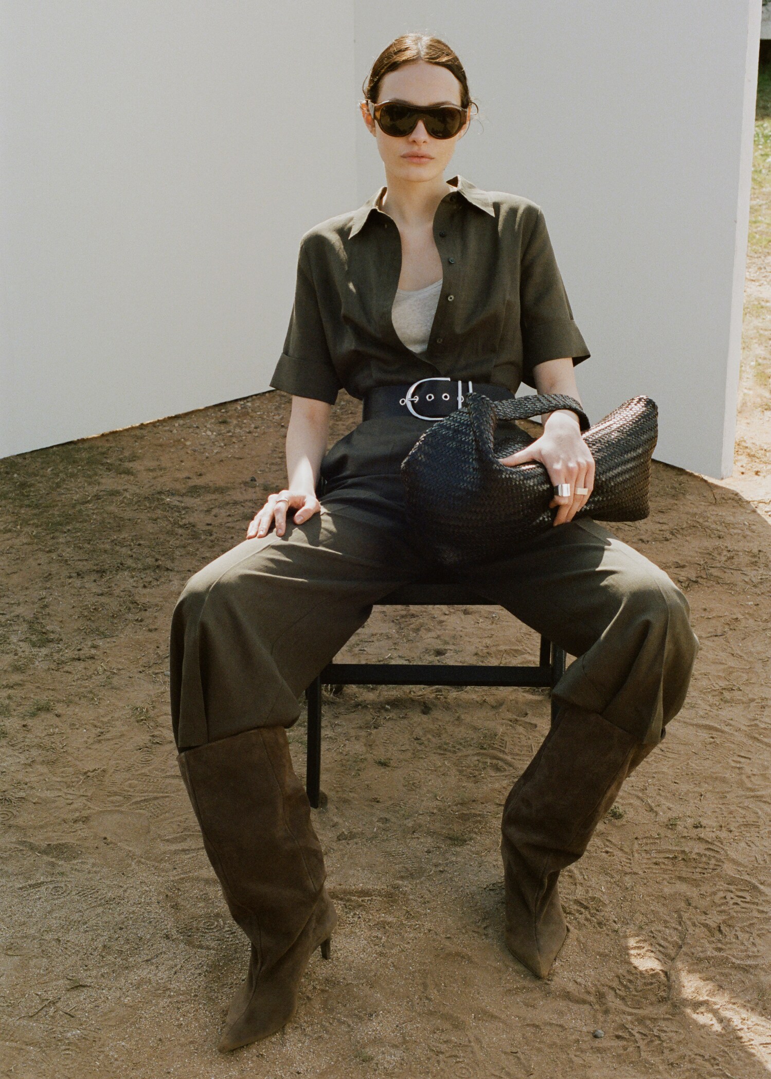 Lyocell shirt jumpsuit - Details of the article 1