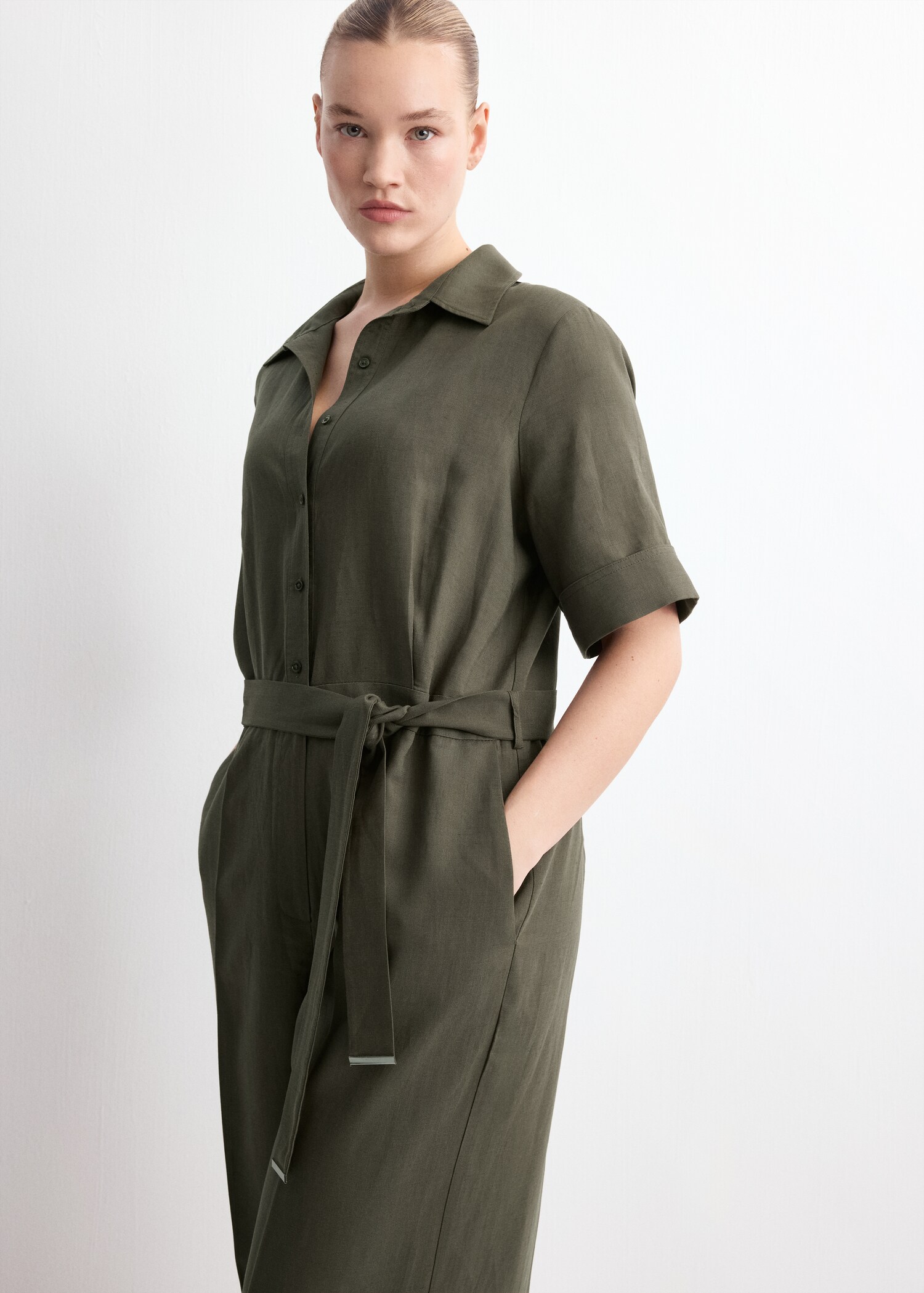 Lyocell shirt jumpsuit - Details of the article 4