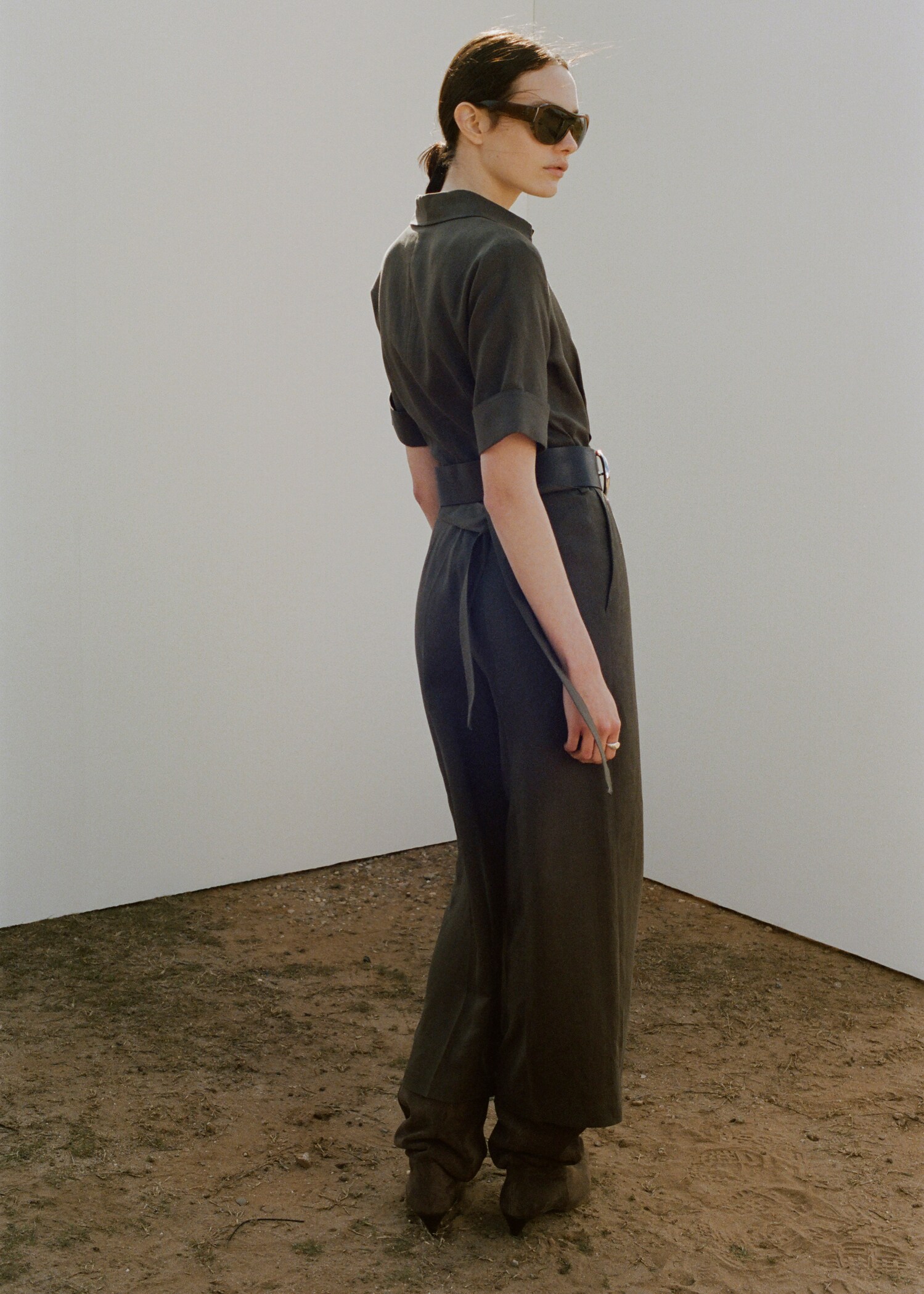 Lyocell shirt jumpsuit - Reverse of the article