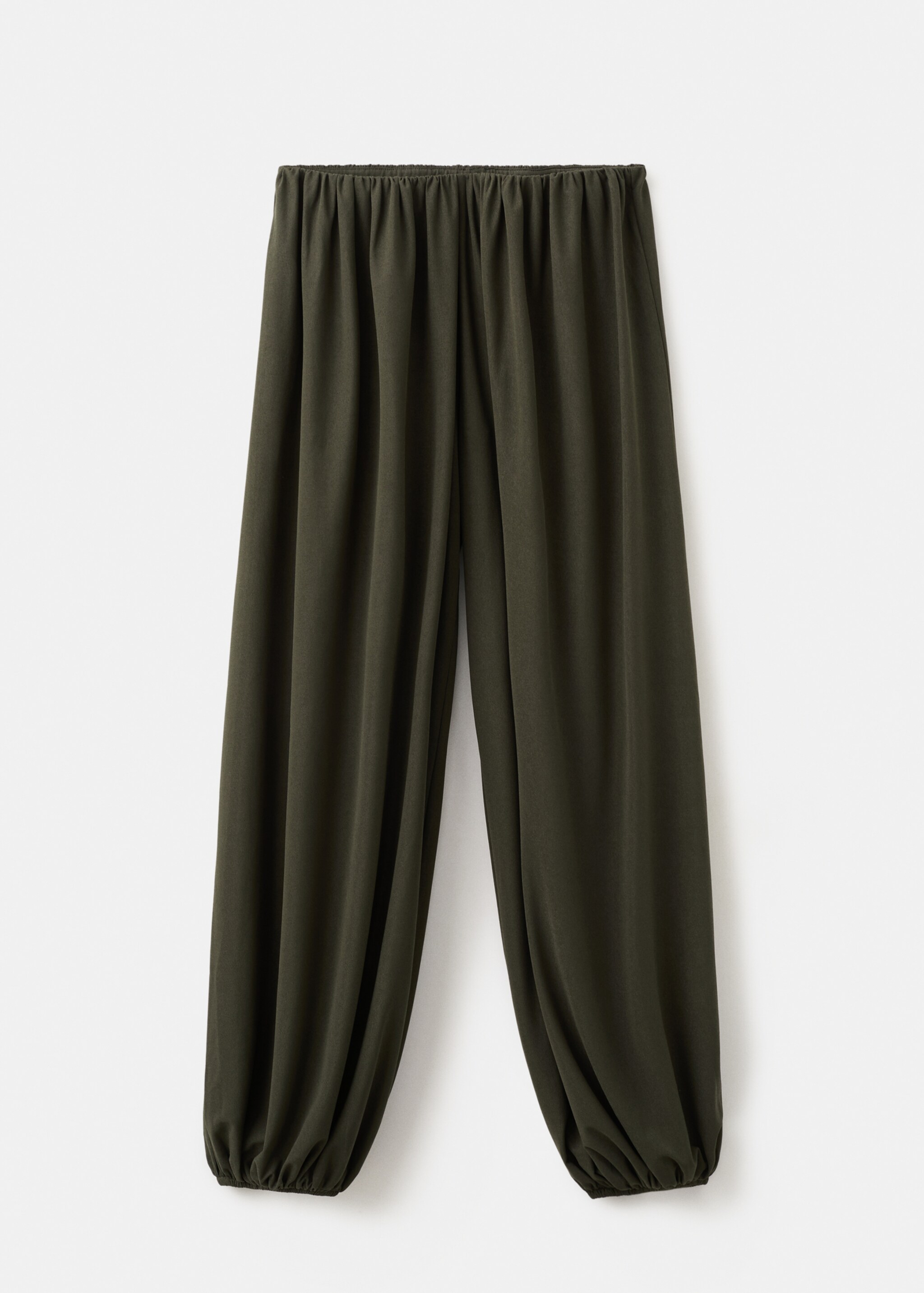 Mid-rise harem pants - Article without model, Khaki. Ref: 27095831-00.