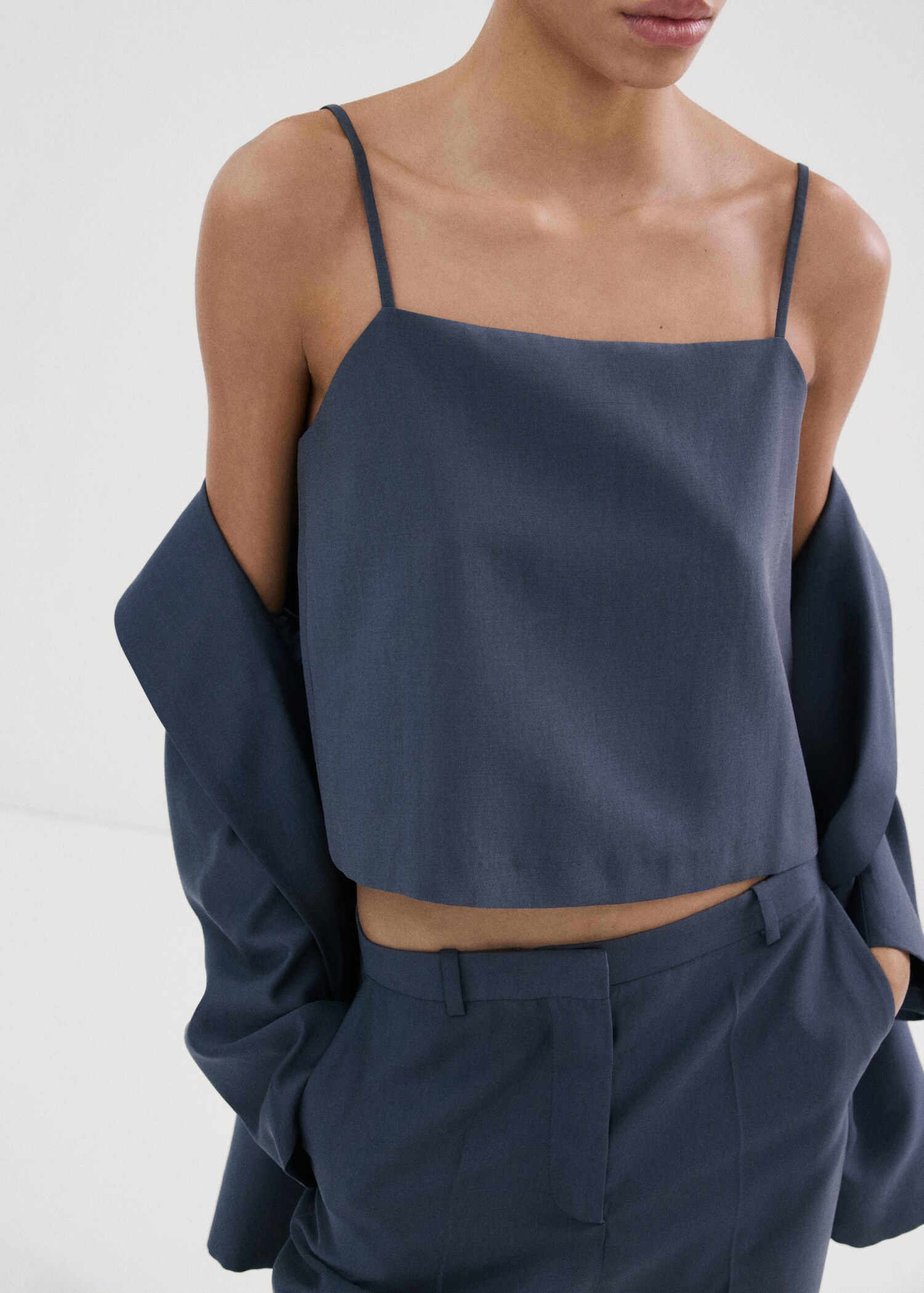 Lyocell suit waistcoat - Medium plane