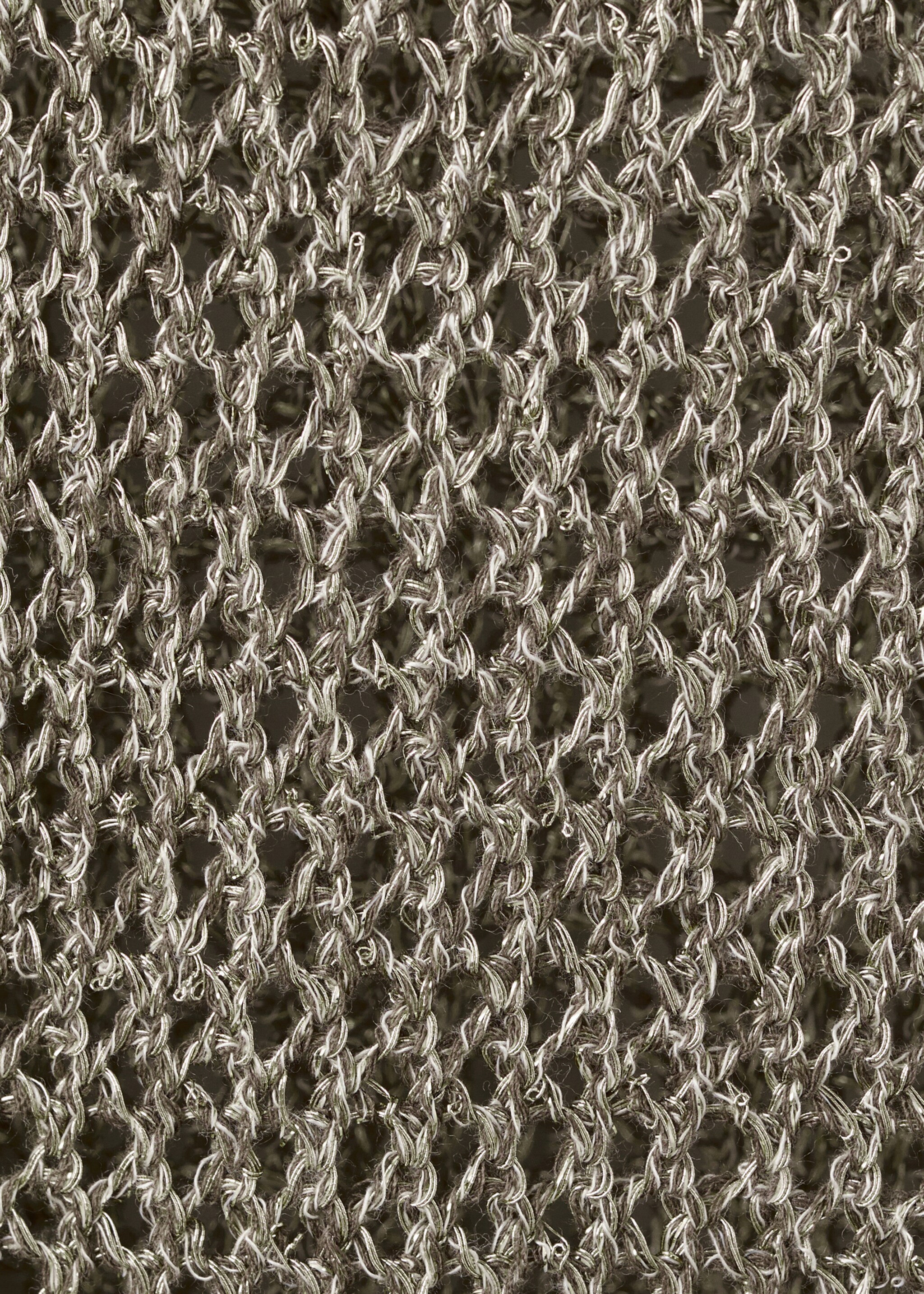 Lurex knitted sweater - Details of the article 0, Khaki. Ref: 27095833-00.
