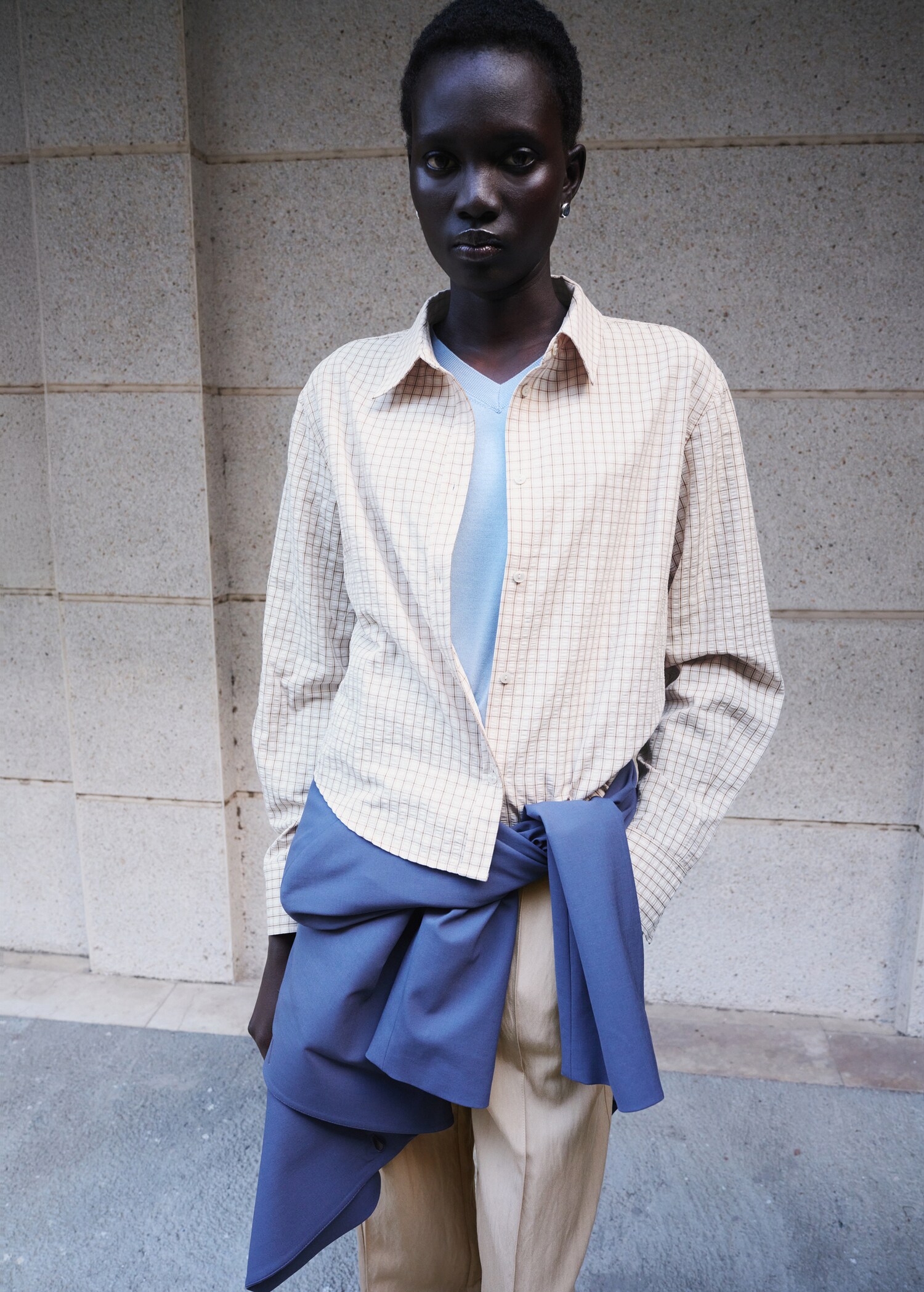 Straight checkered shirt - Medium plane