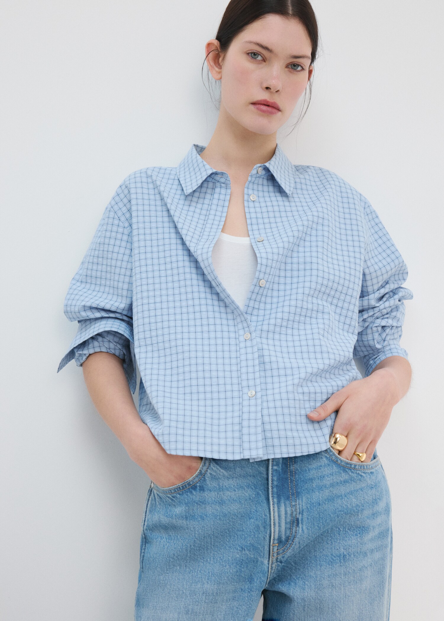Straight checkered shirt - Details of the article 2