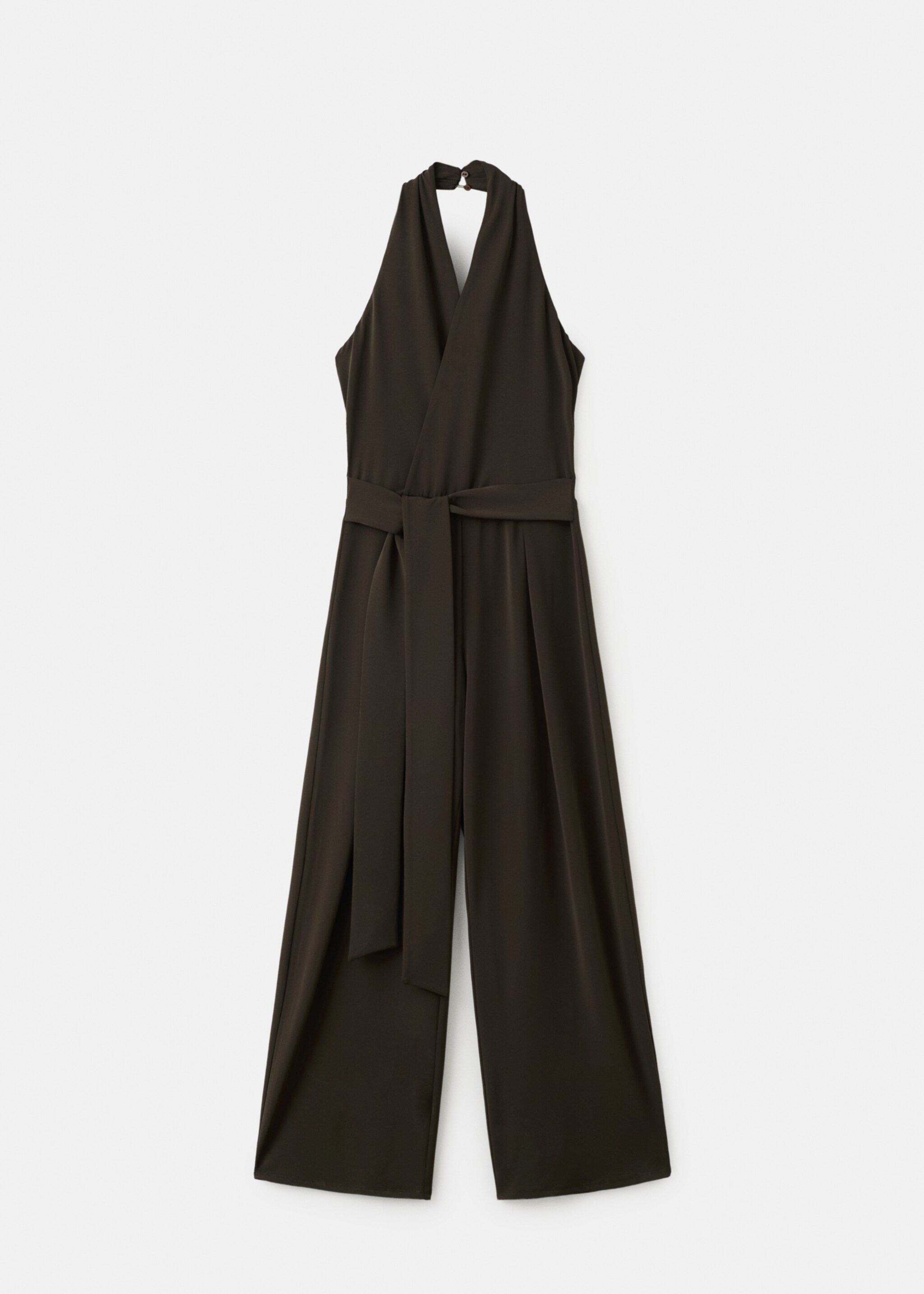 Bow wrap jumpsuit - Article without model, Brown. Ref: 27095841-00.