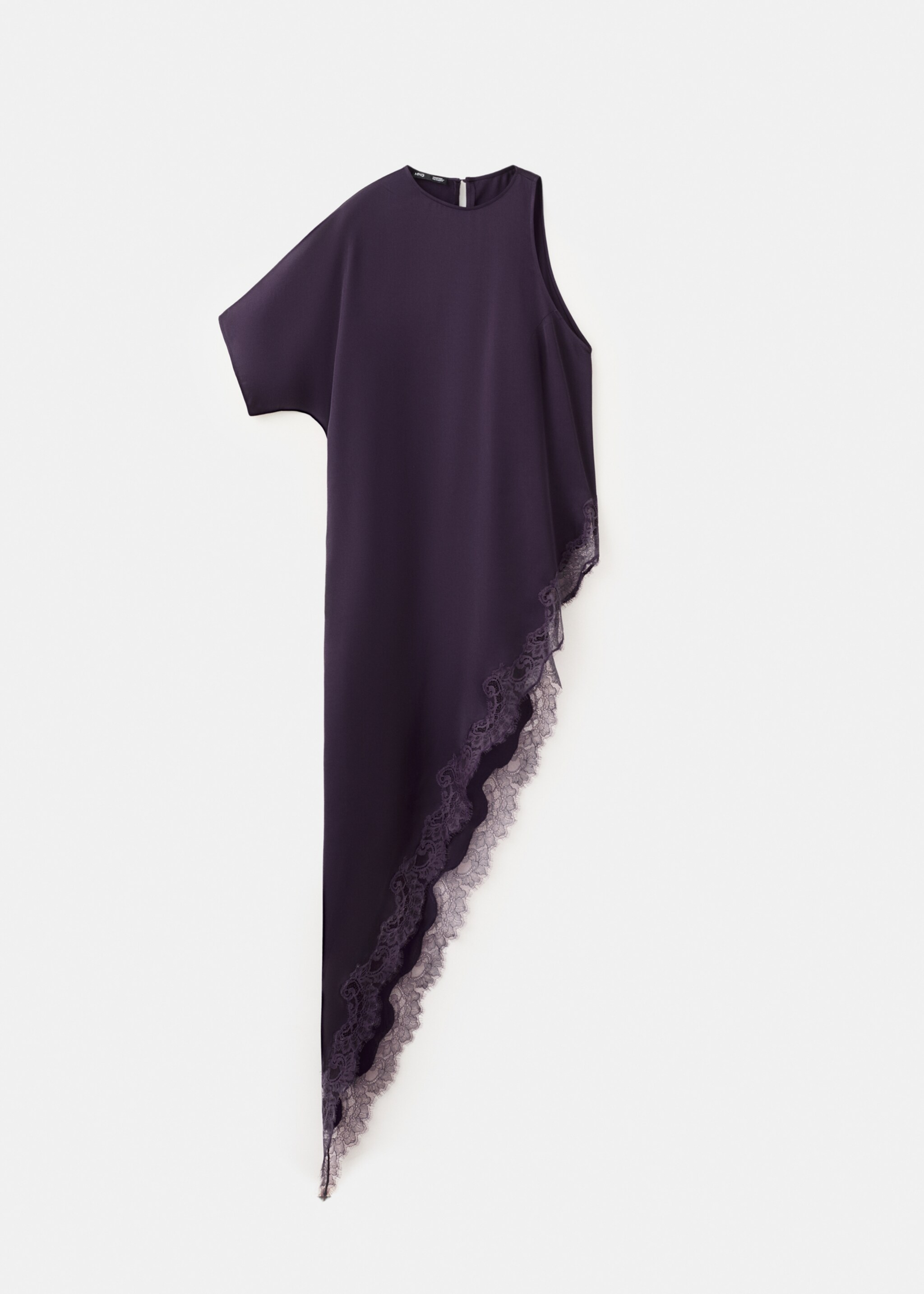 Τοπ σατέν δαντέλα ασύμμετρο - Προϊόν χωρίς μοντέλο, Μωβ. Ref: 27095844-00.