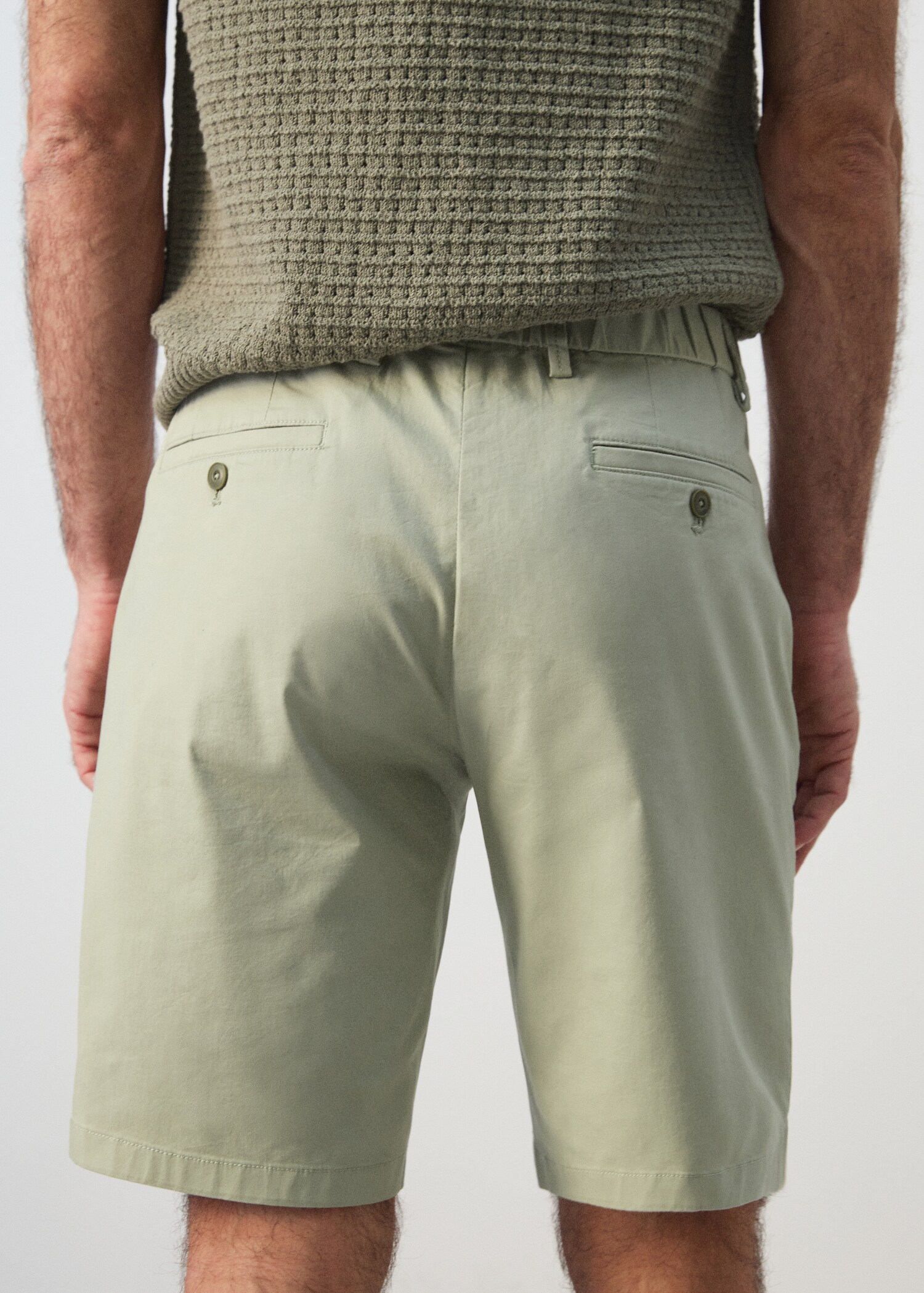 Slim-fit chino cotton bermuda shorts - Details of the article 6