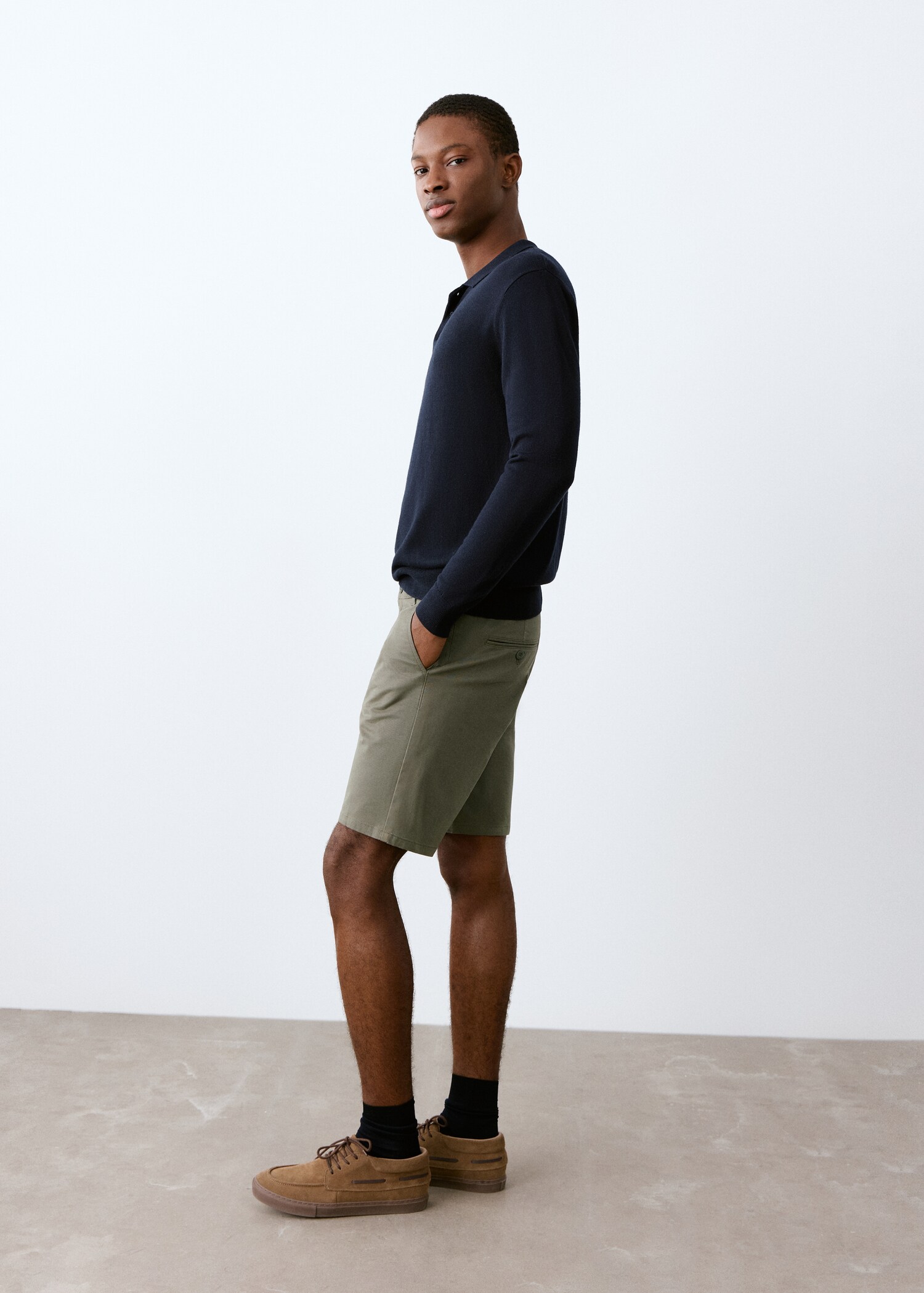 Cotton Bermuda shorts - Medium plane