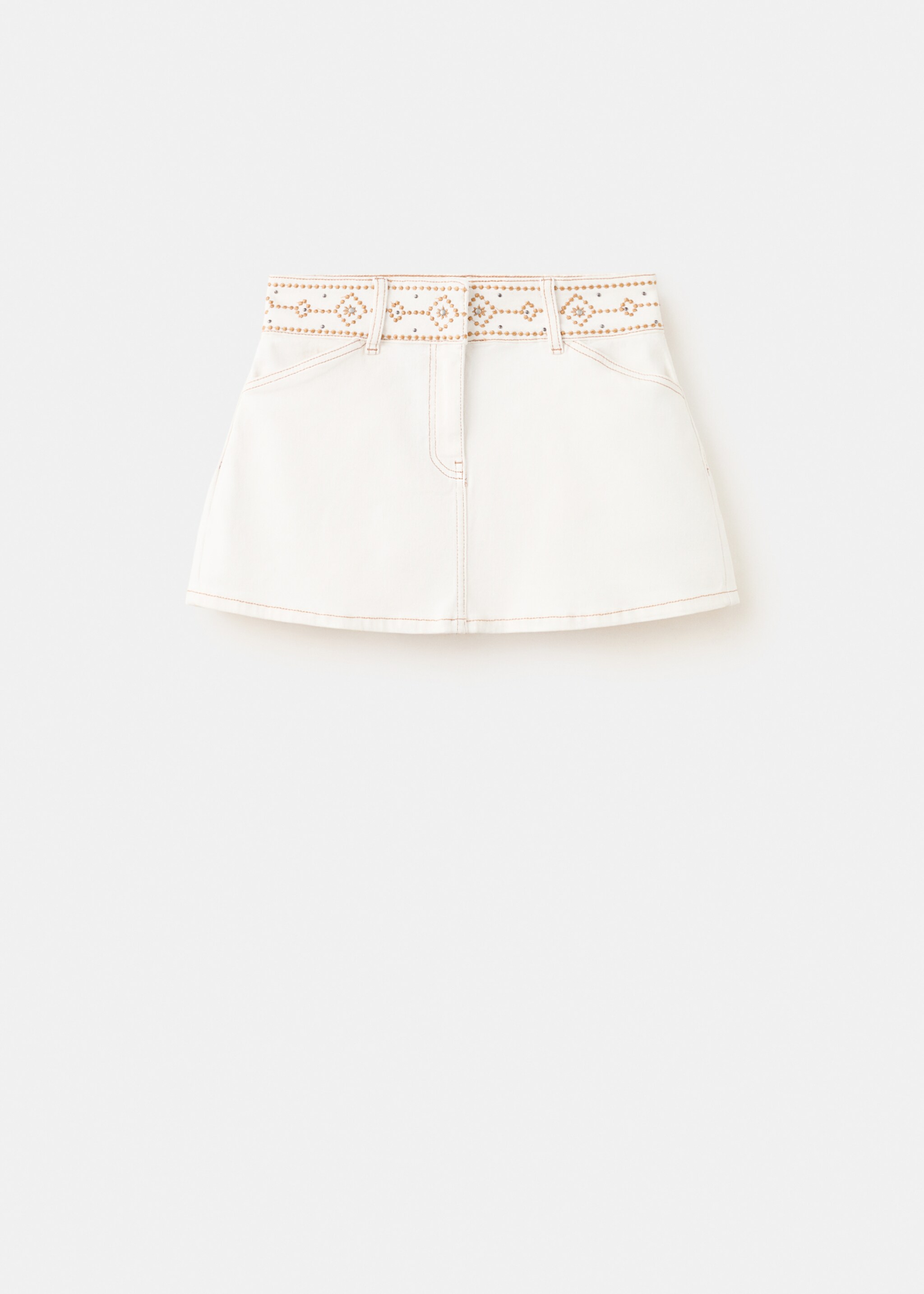 Skirt bordado - Article without model, Off White. Ref: 27095931-00.