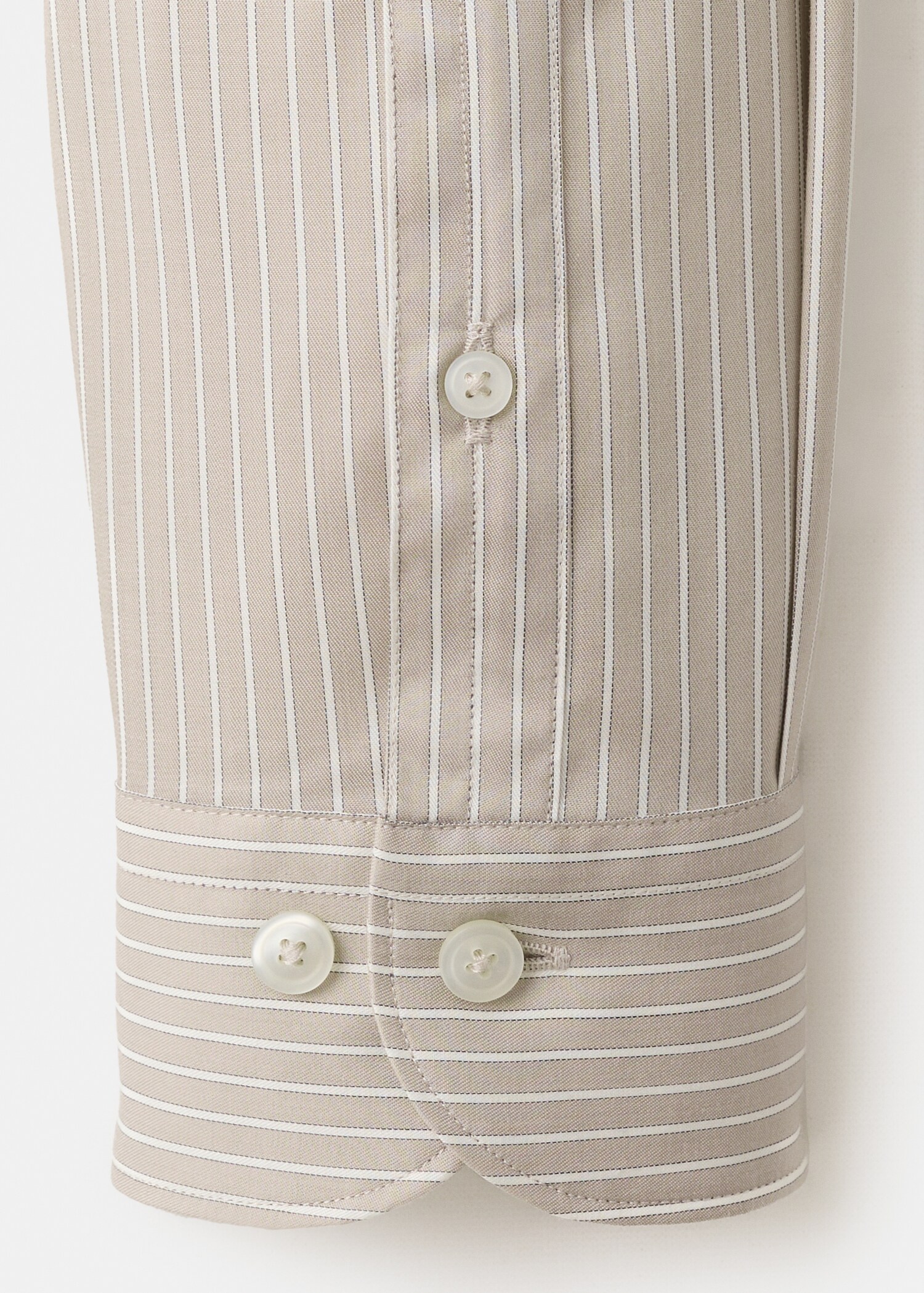 Slim fit striped cotton shirt - Details of the article 0